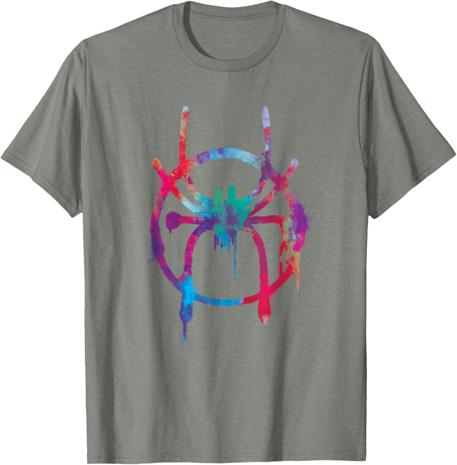 Marvel Spider-Man Into the Spider-Verse Rainbow Icon T-Shirt for Fans - 10