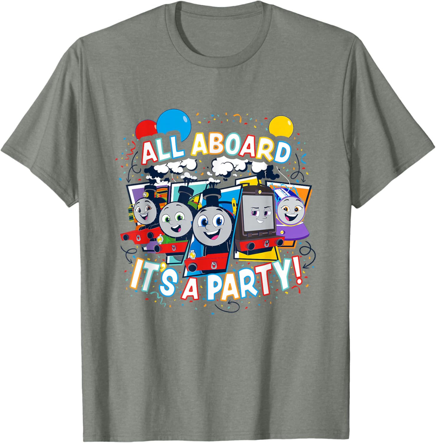 Thomas & Friends All Aboard It's a Party T-Shirt for Kids Fun Fashion - 7