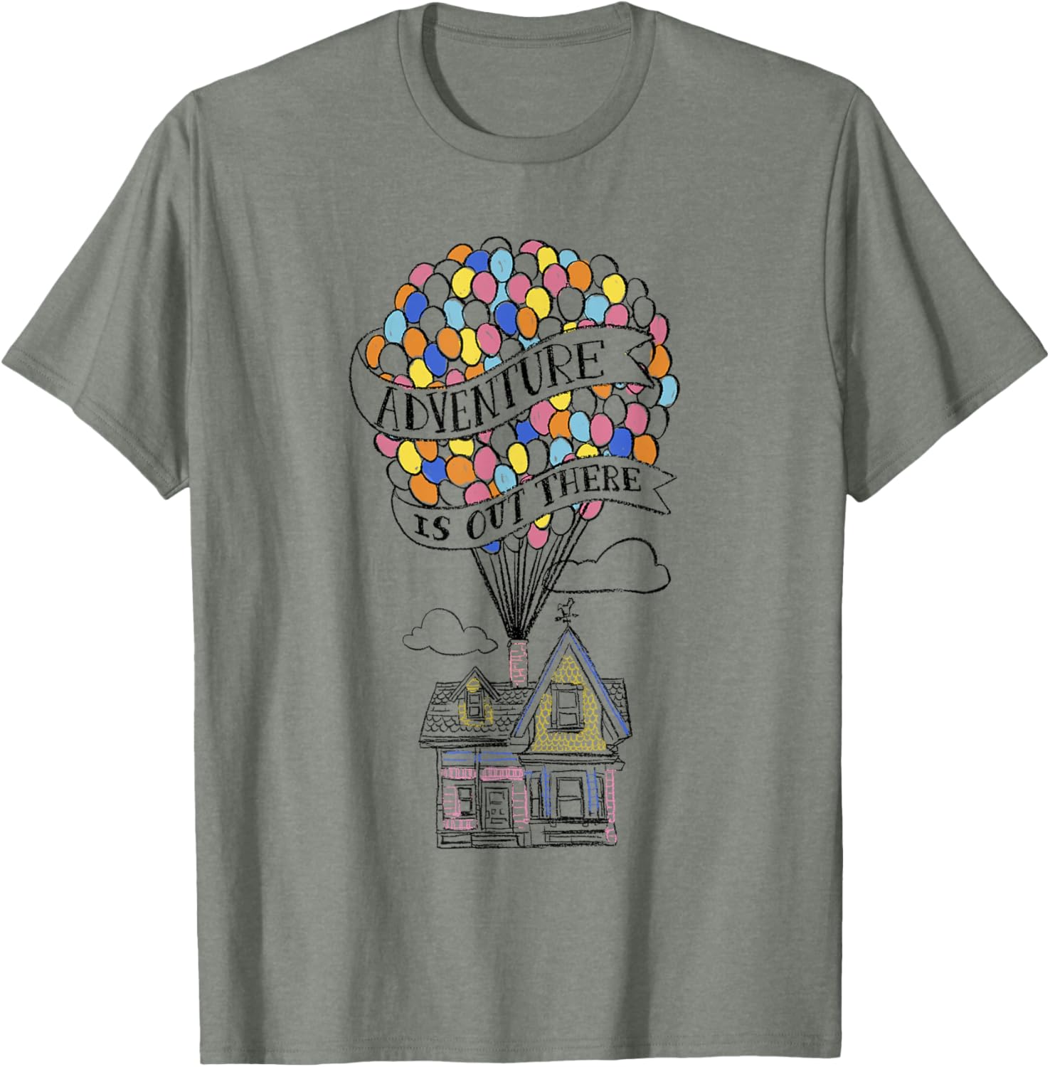 Disney Pixar Up Adventure Is Out There Flying House T-Shirt for Fans - 4