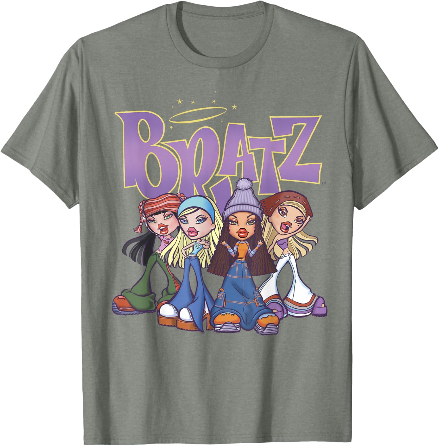 Bratz Original Four Group Shot Logo T-Shirt for Trendy Fashion Lovers - 8