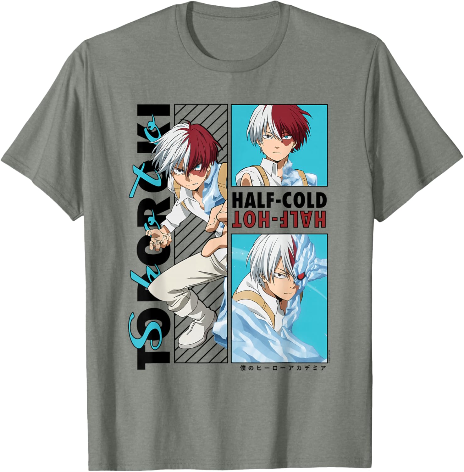 My Hero Academia Todoroki Half-Cold Half-Hot Anime T-Shirt for Fans - 2