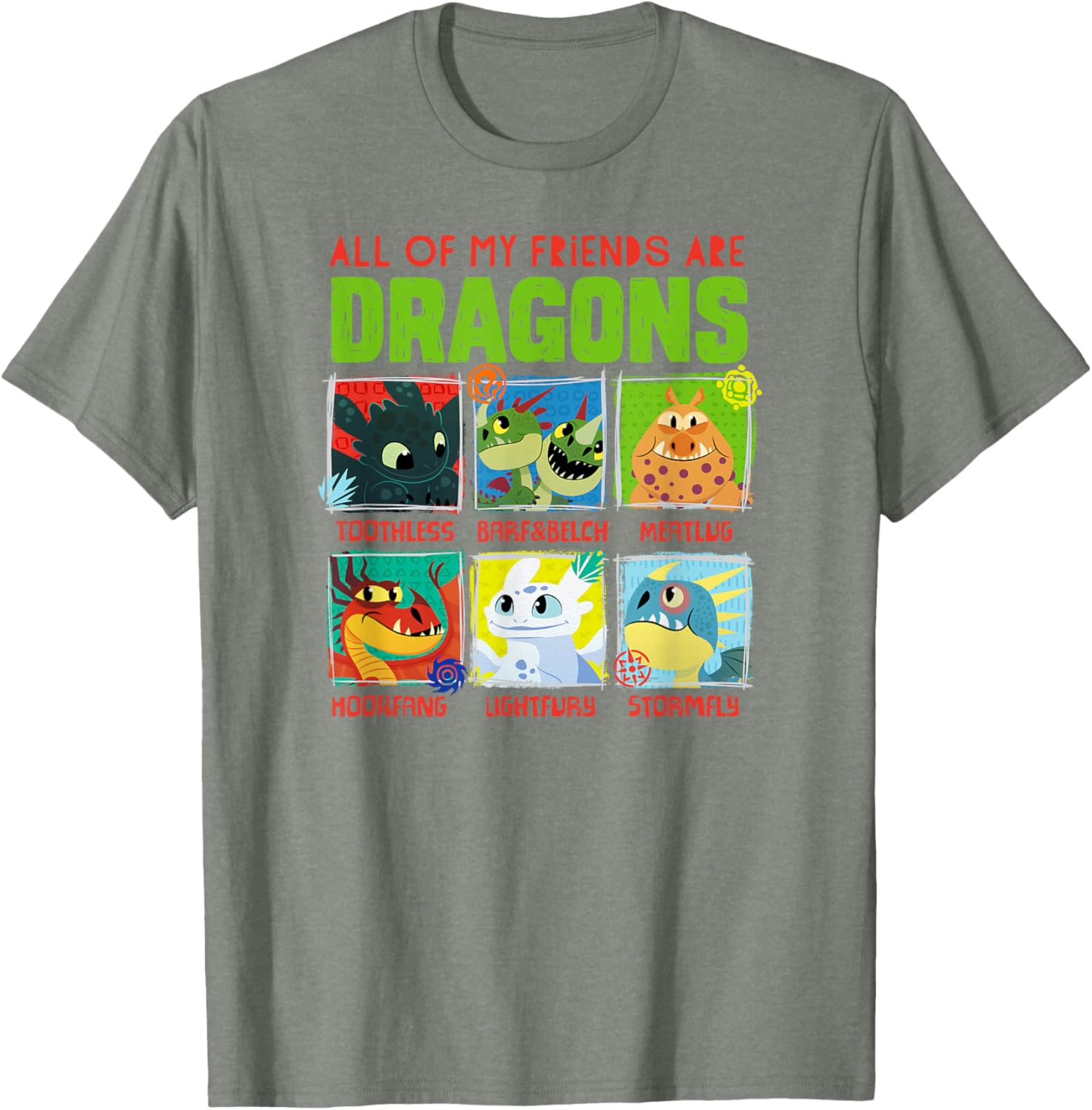 How to Train Your Dragon 3 Hidden World Dragon Friends T-Shirt for Fans - 11