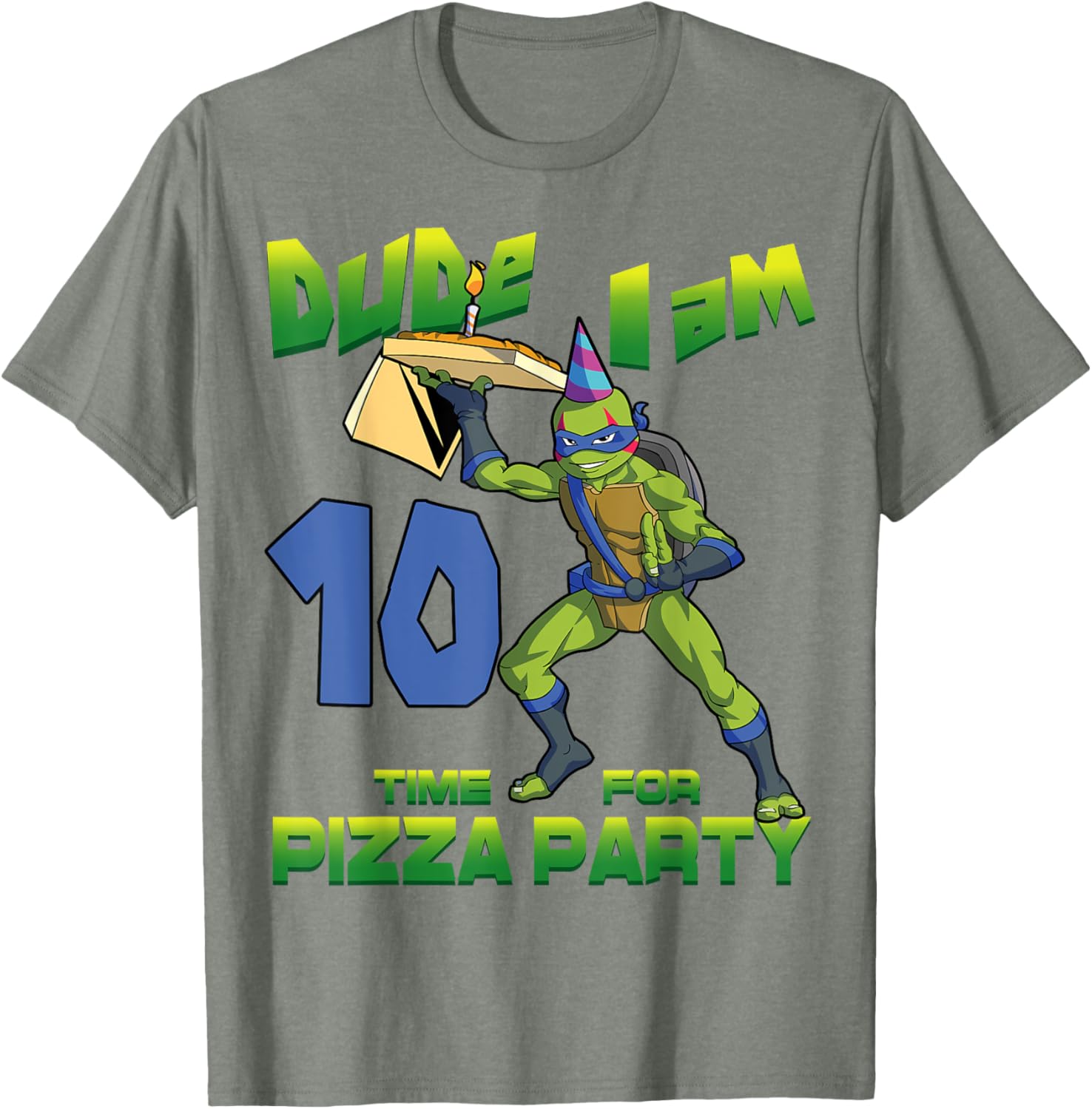 Mademark Teenage Mutant Ninja Turtles Pizza Birthday T-Shirt for Kids - 12