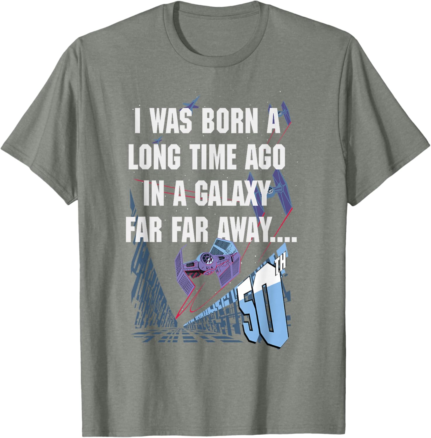 Star Wars 50th Birthday T-Shirt I Was Born A Long Time Ago Fun Gift - 4