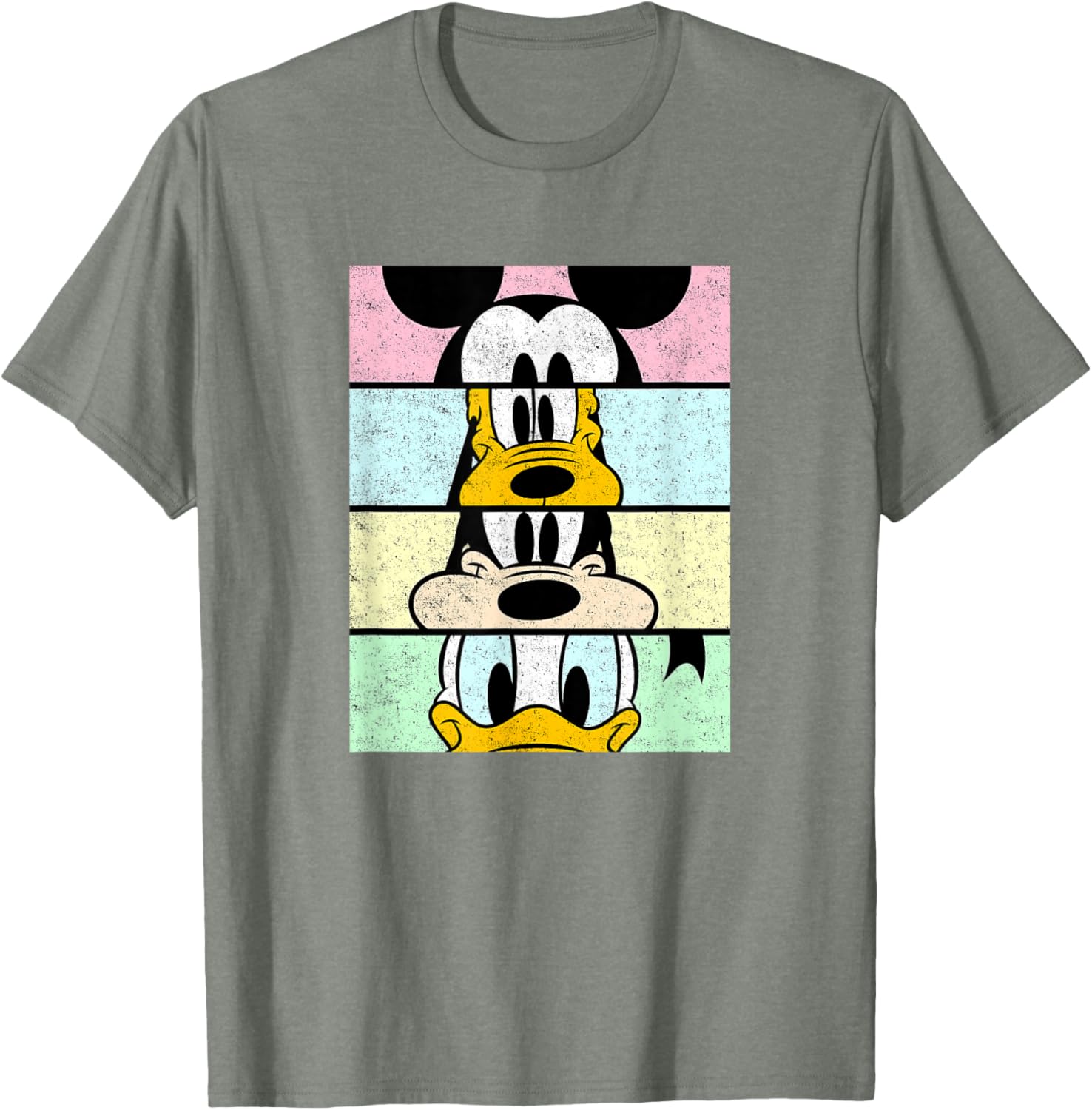 Disney Mickey And Friends Distressed Comic Panels T-Shirt for Fun Fans - 12