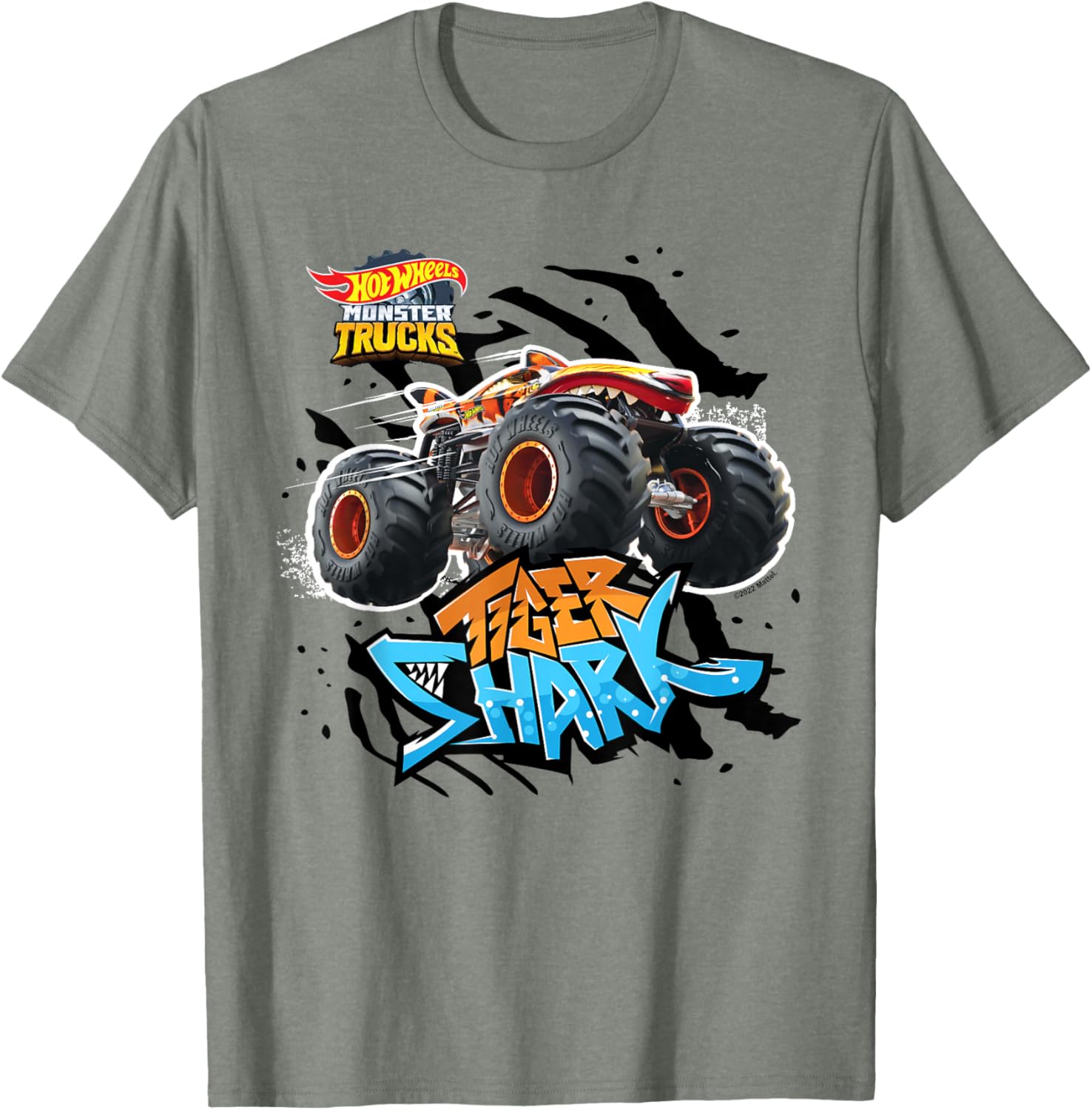 Hot Wheels Tiger Shark Orange T-Shirt for Kids Fun and Stylish Apparel - 6