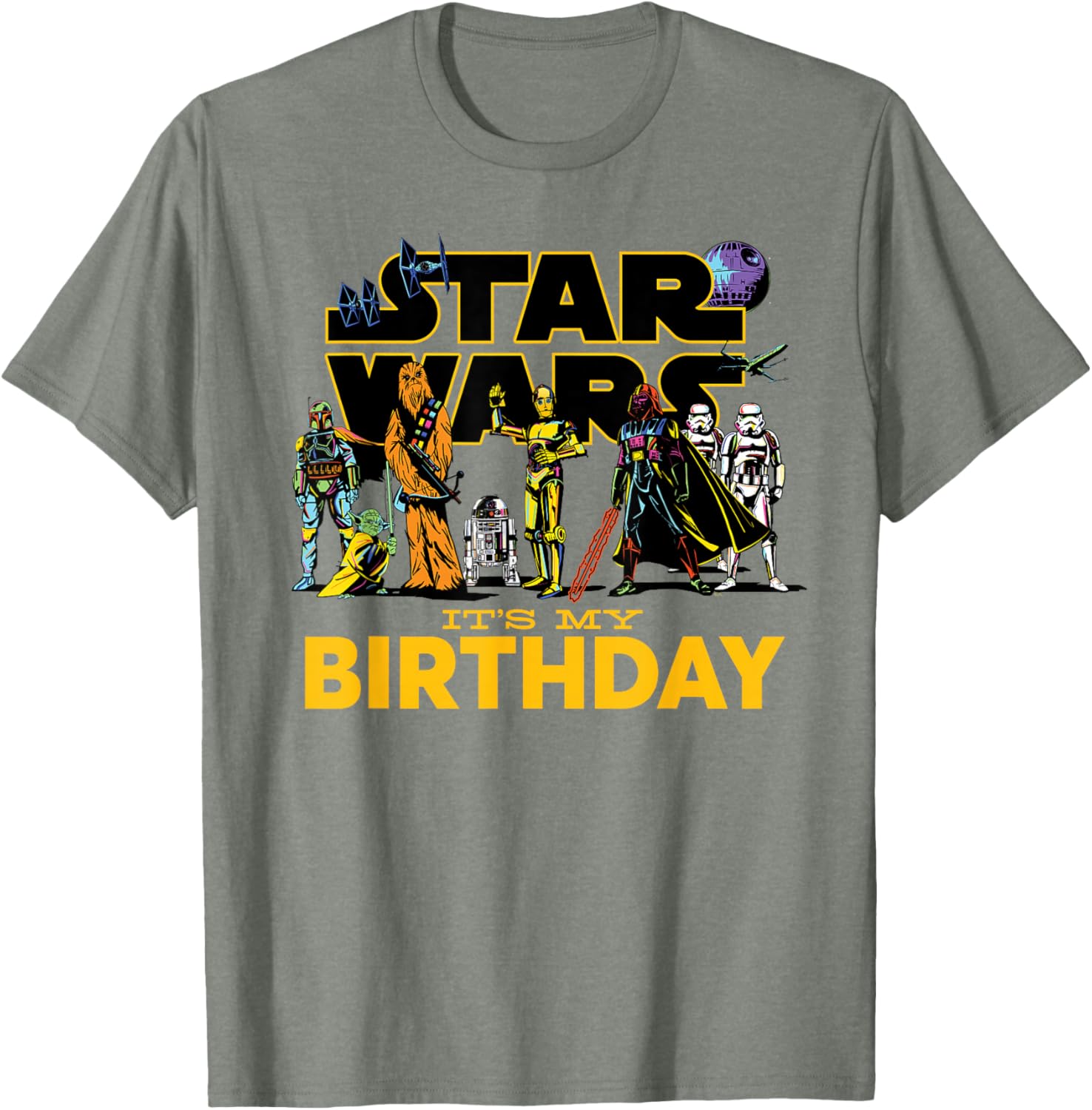 Star Wars Birthday T-Shirt for Kids Featuring Classic Characters Design - 18