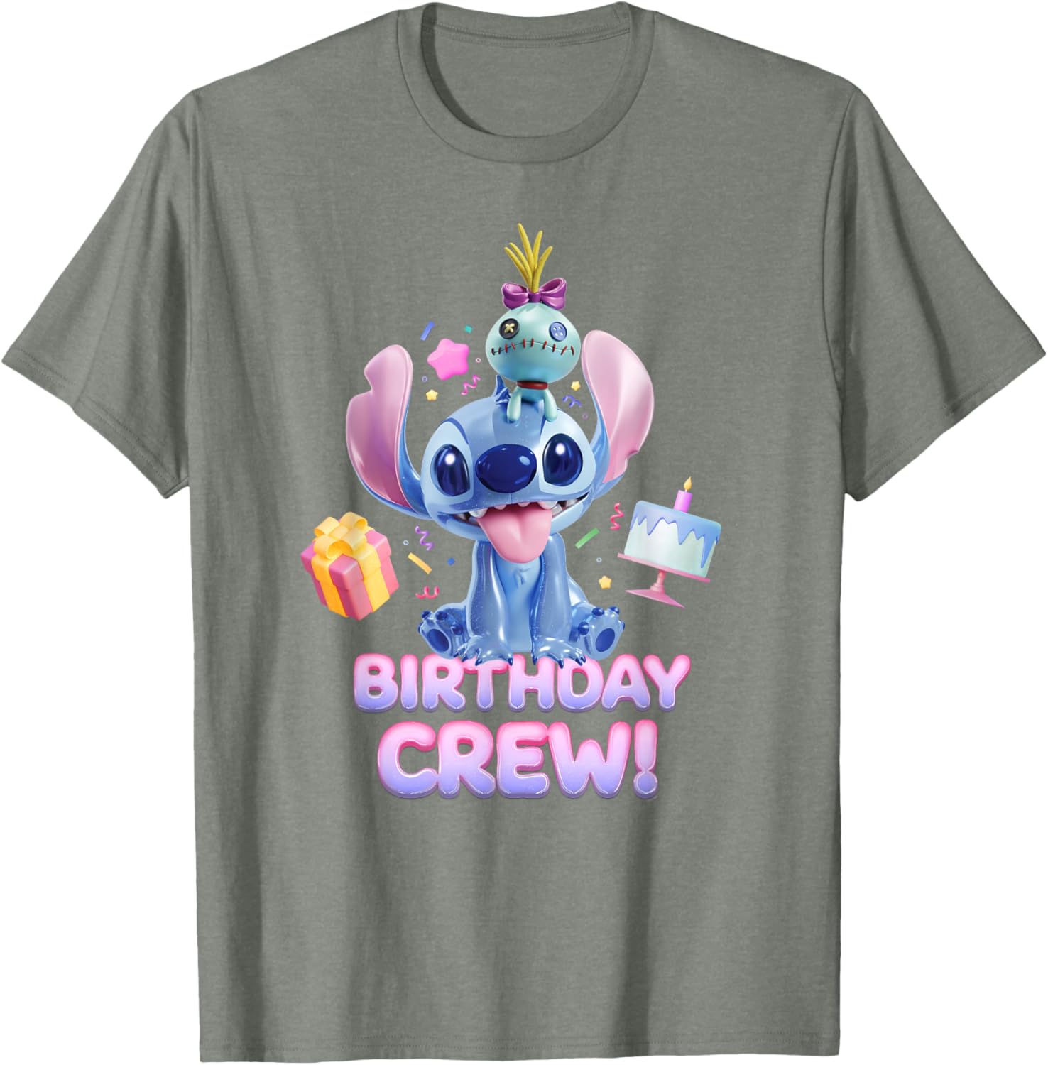 Disney Lilo & Stitch Big Shiny Birthday Crew T-Shirt for Fun Celebrations - 17