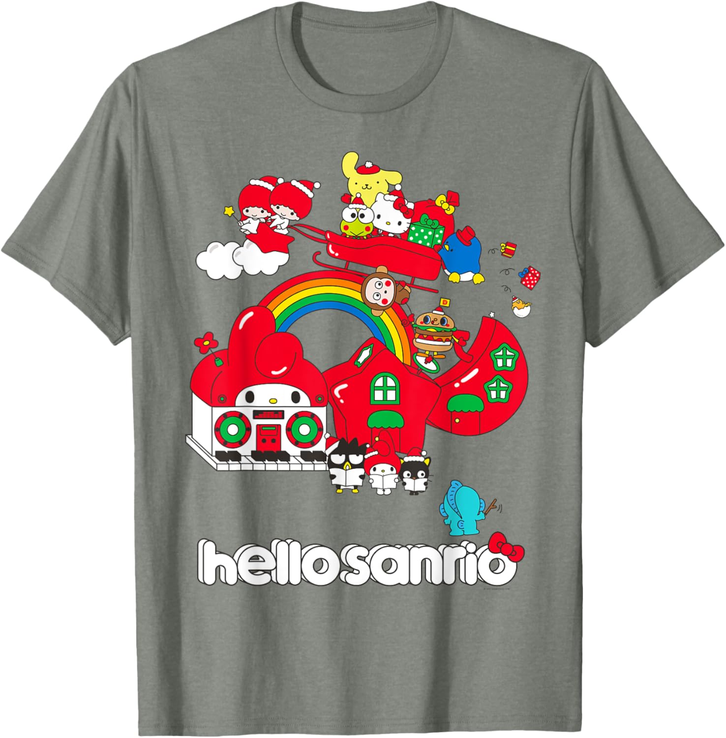 Hello Sanrio Christmas Friends T-Shirt for Holiday Cheer and Fun! - 7