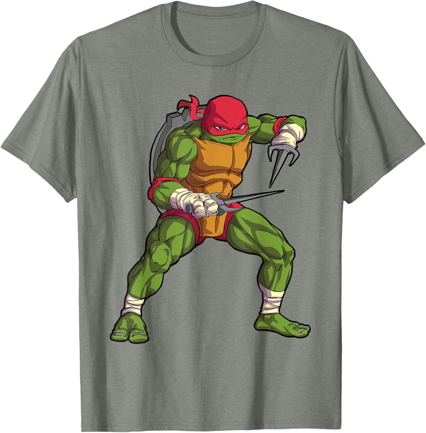 Mademark Raphael Tonfas Fighting Stance T-Shirt for TMNT Fans - 3