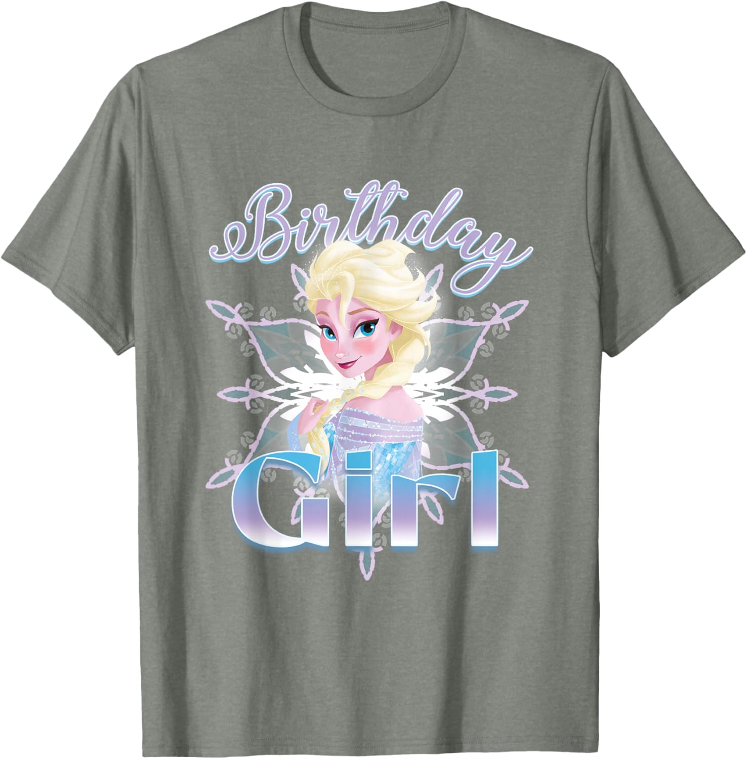 Disney Frozen Elsa Birthday Girl T-Shirt for Girls - Cute Graphic Tee - 7