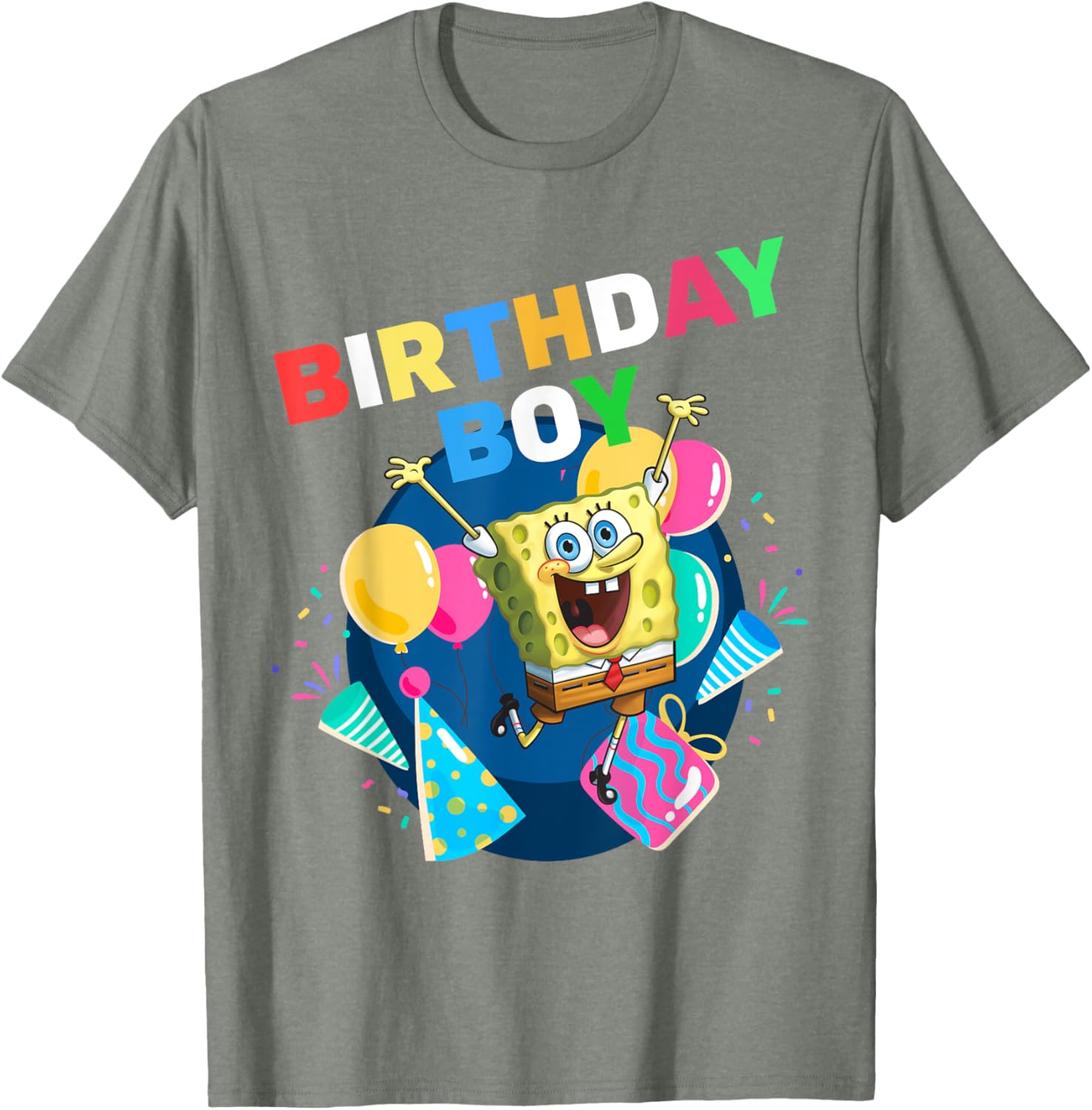 Mademark SpongeBob SquarePants Birthday Boy Celebration T-Shirt for Kids - 12