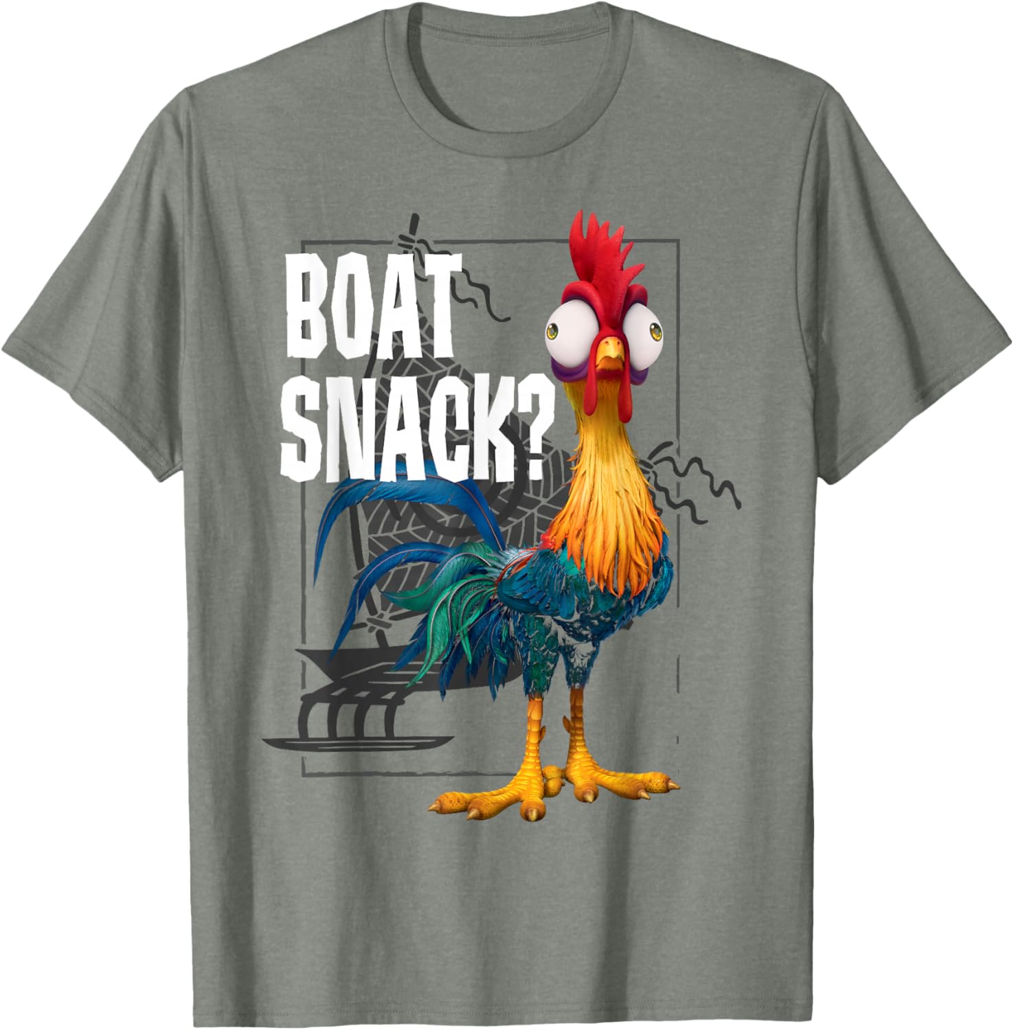 Disney Moana Hei Hei Boat Snack T-Shirt Vintage Style for Fans - 3