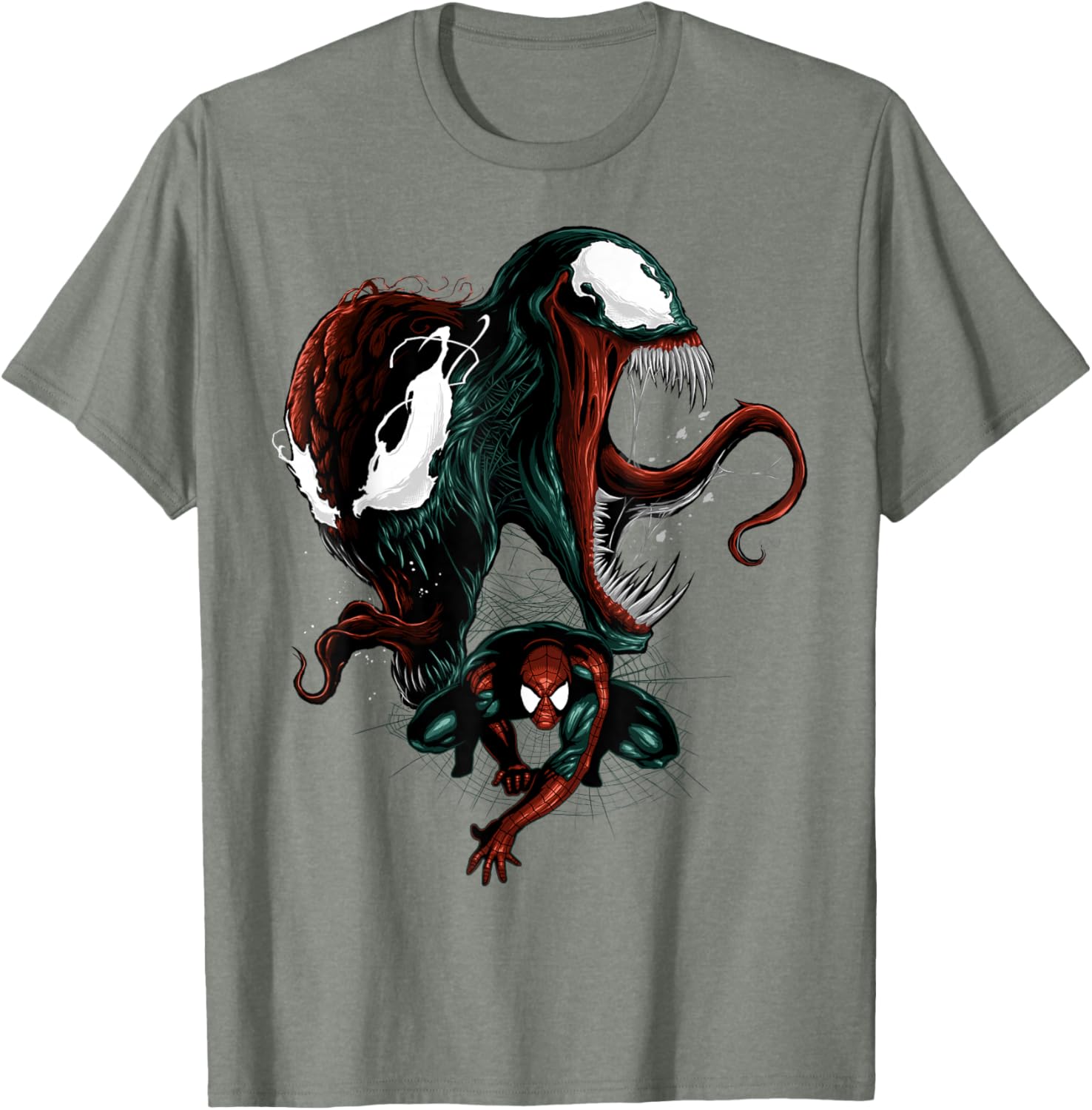Marvel Spider-Man Venom and Carnage Split Portrait Graphic T-Shirt - 6