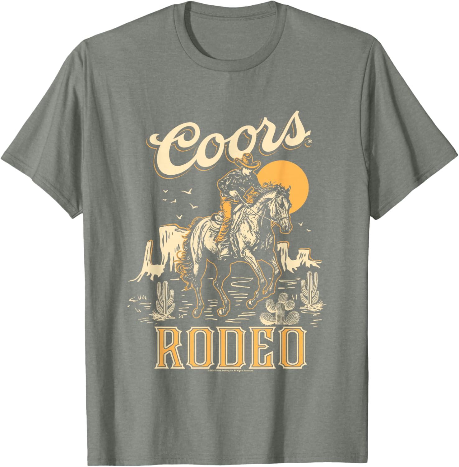 Coors Brewing Company Rodeo Vintage Big Chest Poster T-Shirt for Fans - 2