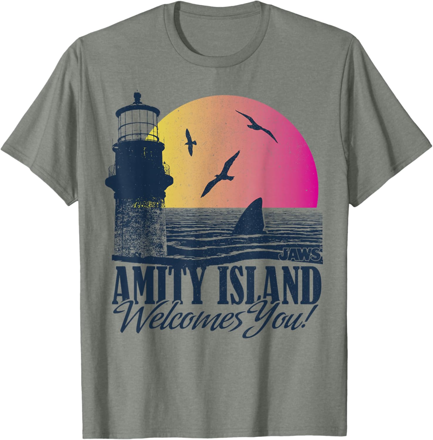 Amity Island Welcomes You Jaws Sunset T-Shirt for Beach Lovers - 2