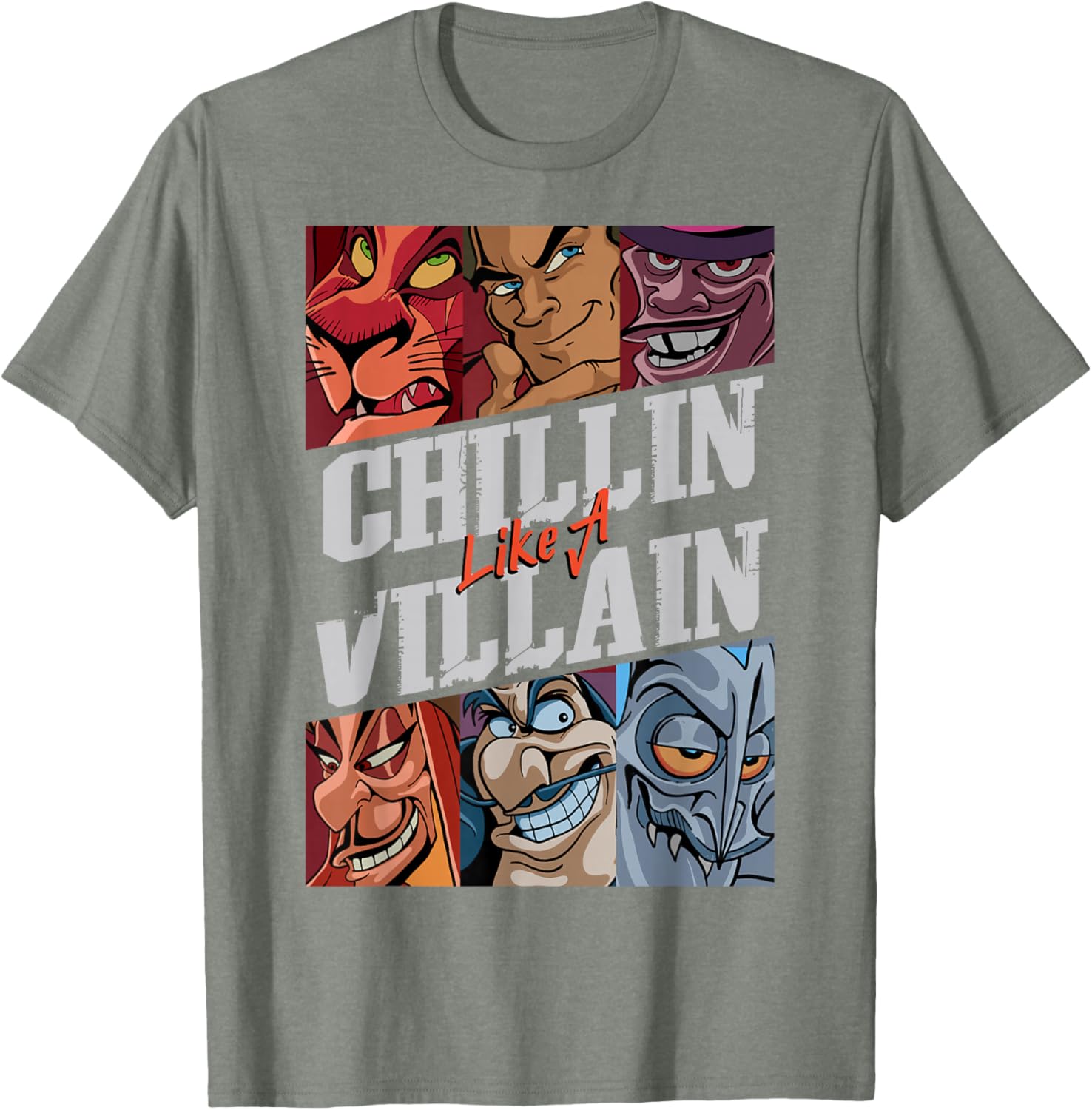 Disney Villains Chillin Like A Villain Group Portrait T-Shirt for Fans - 8