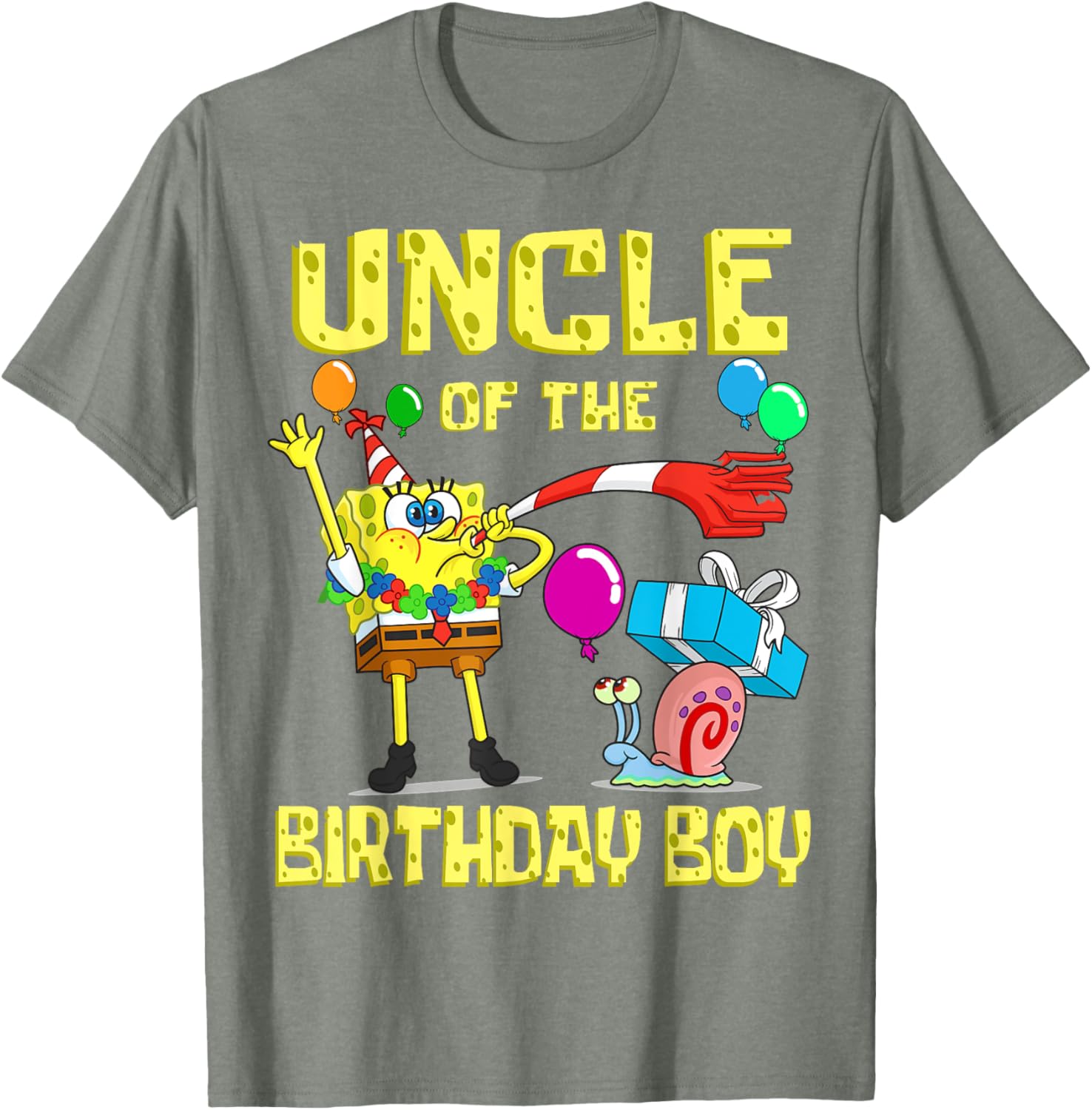 Mademark x SpongeBob SquarePants Birthday Party Uncle T-Shirt for Kids - 2