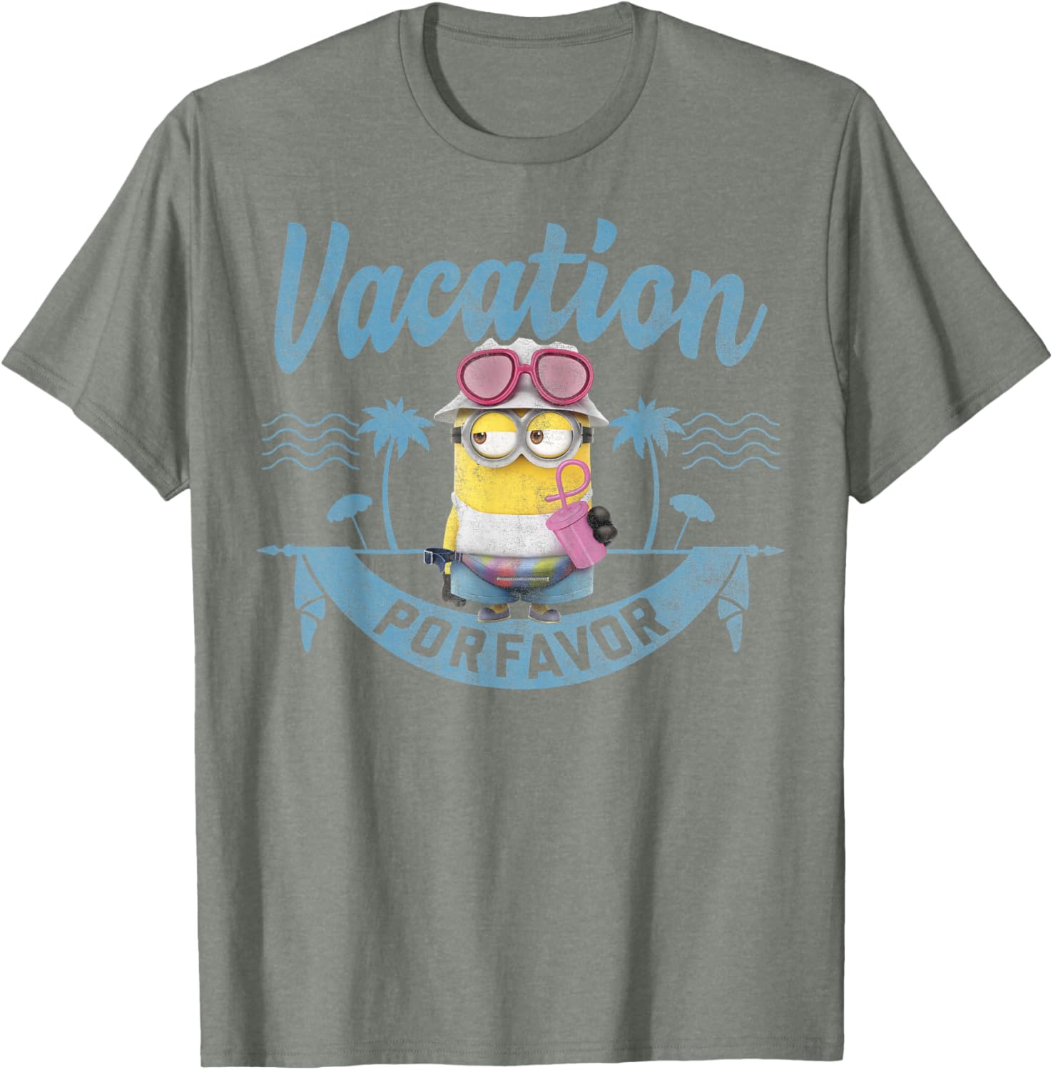 Despicable Me Minions Vacation Por Favor Graphic T-Shirt for Fun Lovers - 5