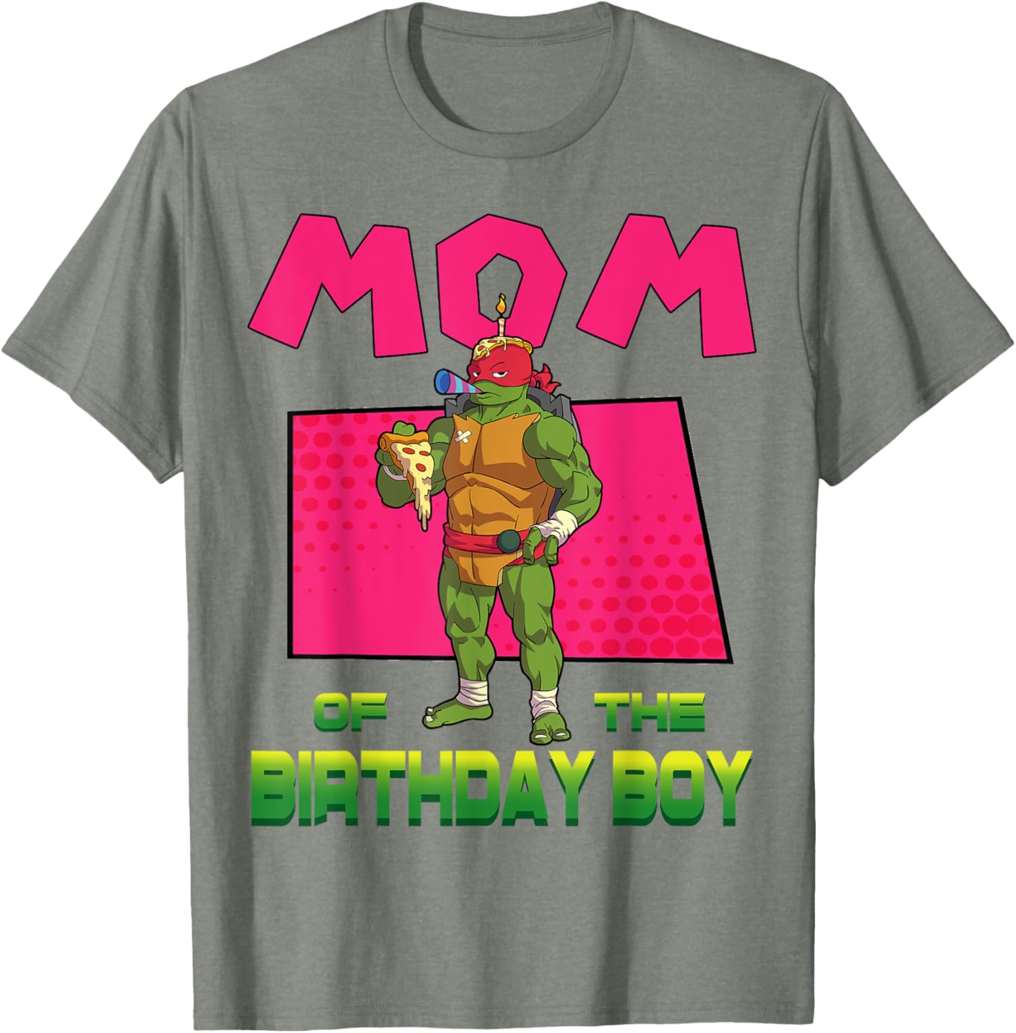 Mademark TMNT Raph Birthday Boy Pizza Party T-Shirt for Kids - 17
