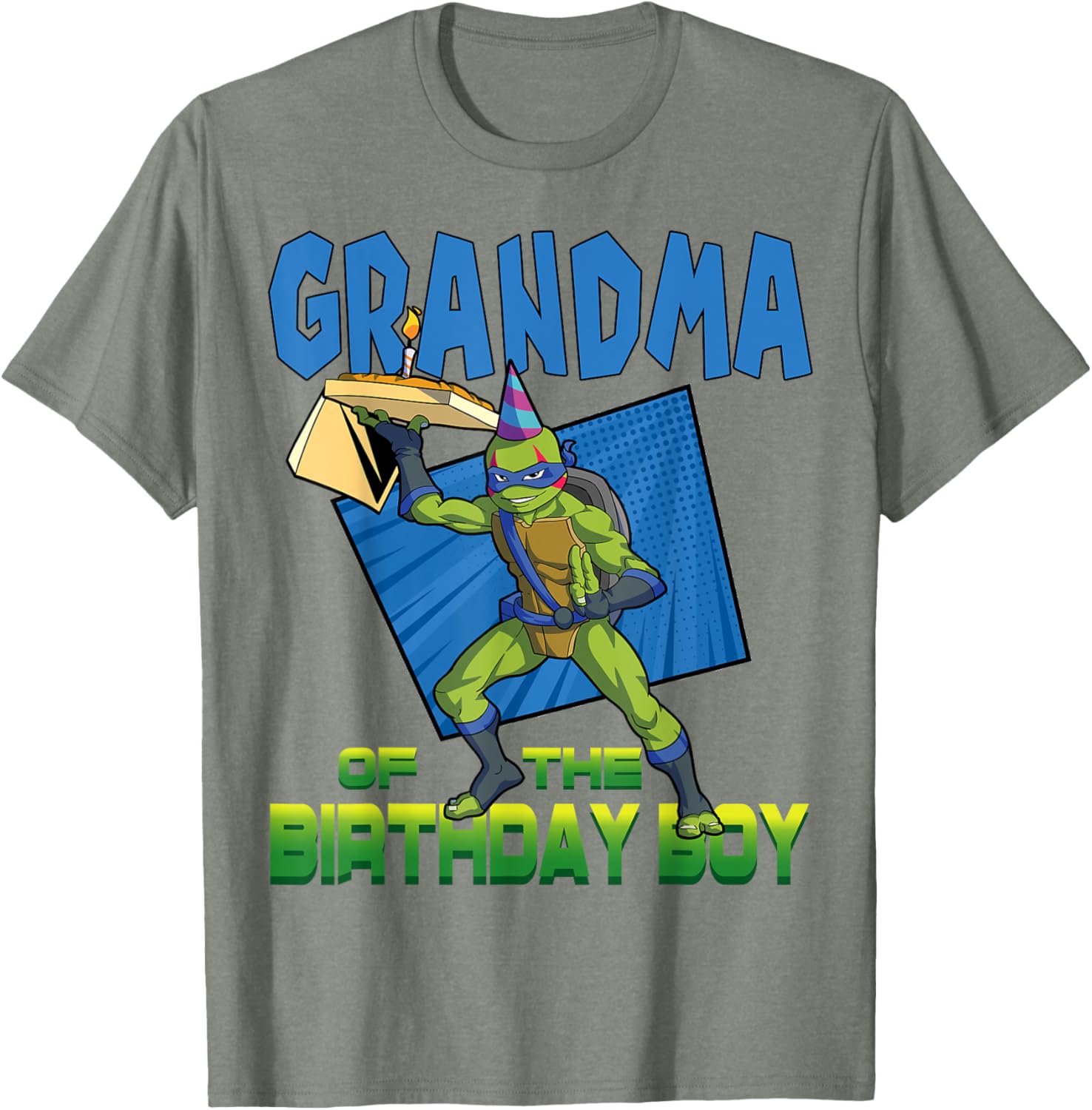 Mademark TMNT Leo Grandma Birthday Pizza Party T-Shirt for Kids - 12
