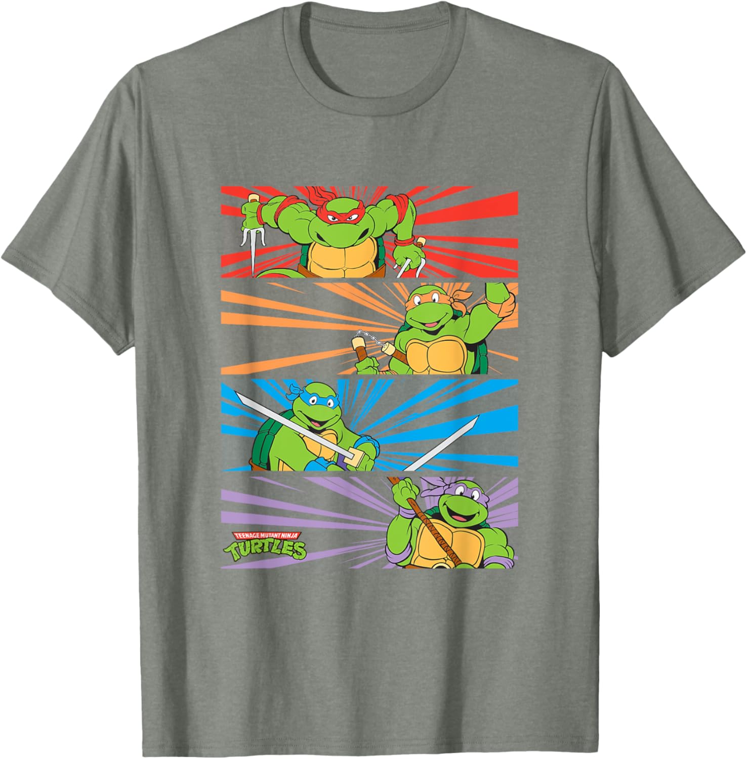 Retro TMNT T-Shirt Featuring Raphael, Michelangelo, Donatello, Leonardo - 3