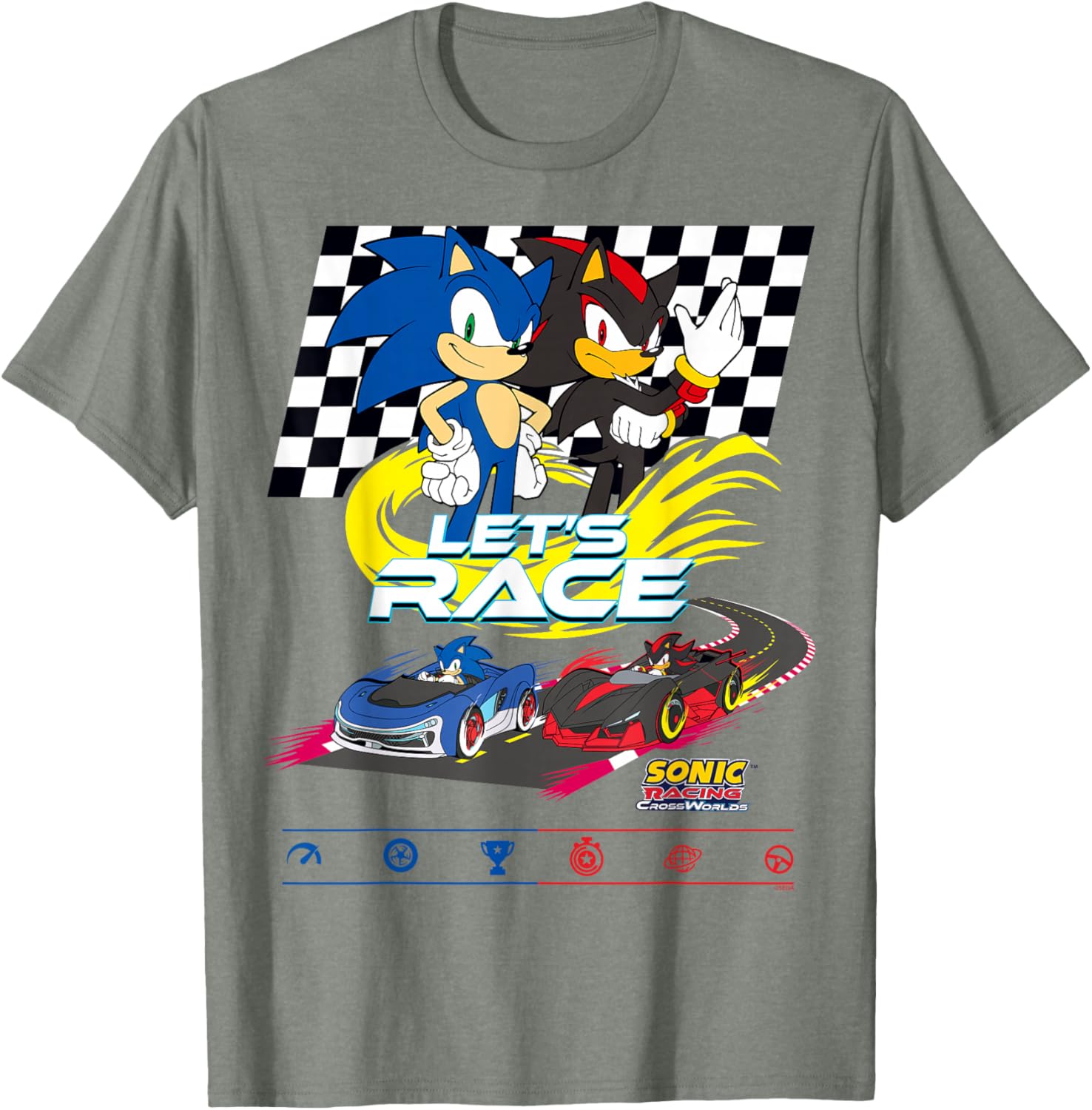 Sonic Racing CrossWorlds T-Shirt Sonic vs Shadow Race Day Apparel - 22