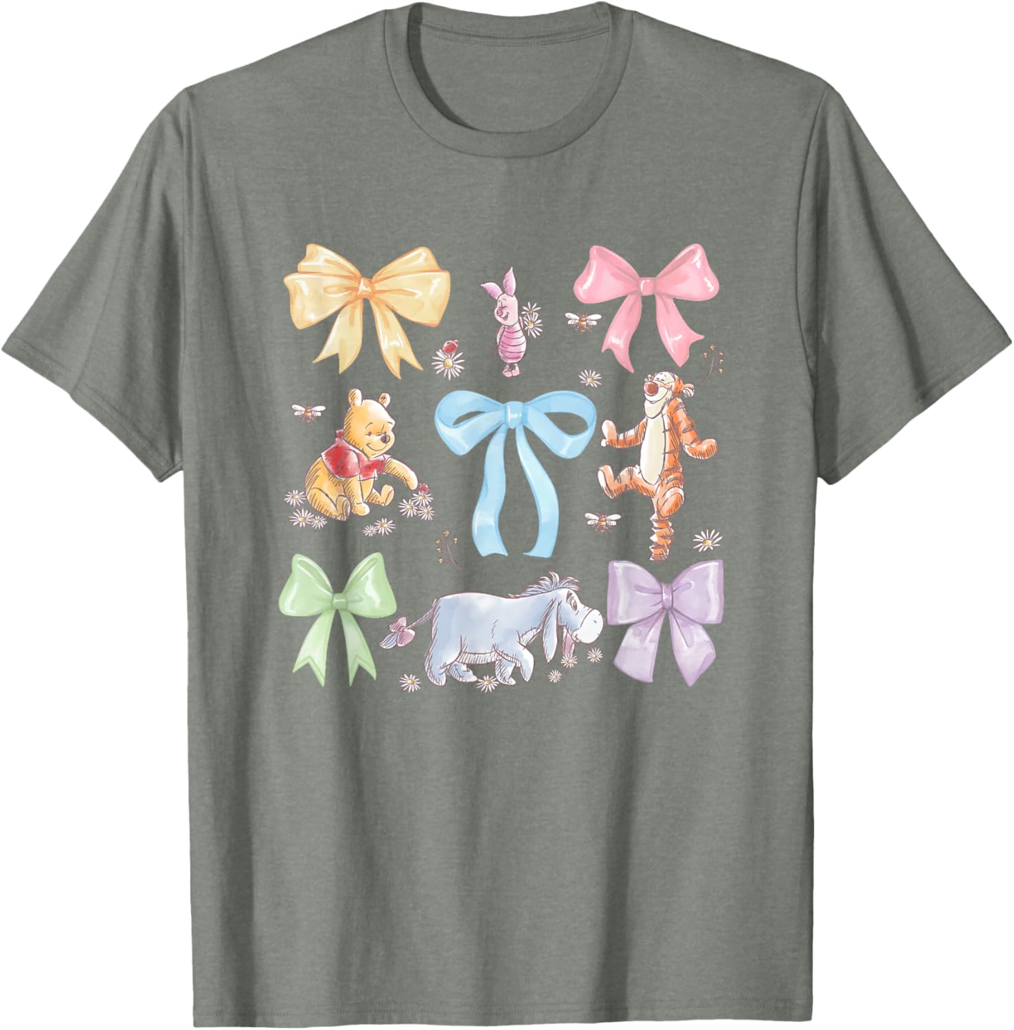 Disney Winnie the Pooh Cute Chest Logo T-Shirt for Kids and Adults - 7