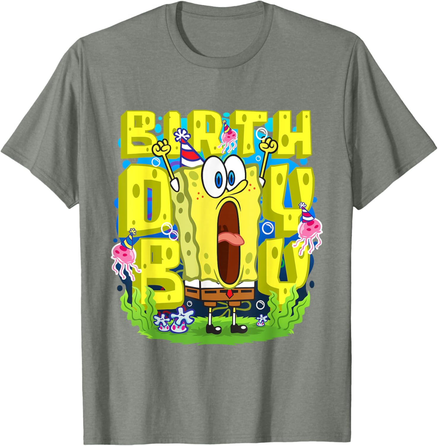 Mademark SpongeBob SquarePants Birthday Boy Funny T-Shirt for Kids - 6