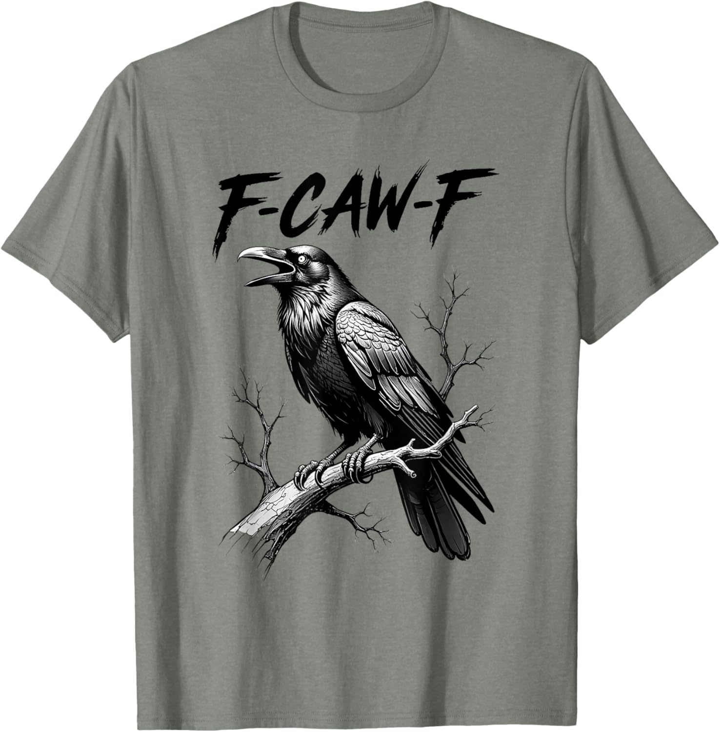 Funny Black Crow Lover T-Shirt - Dark Humor Black Bird Design - 8