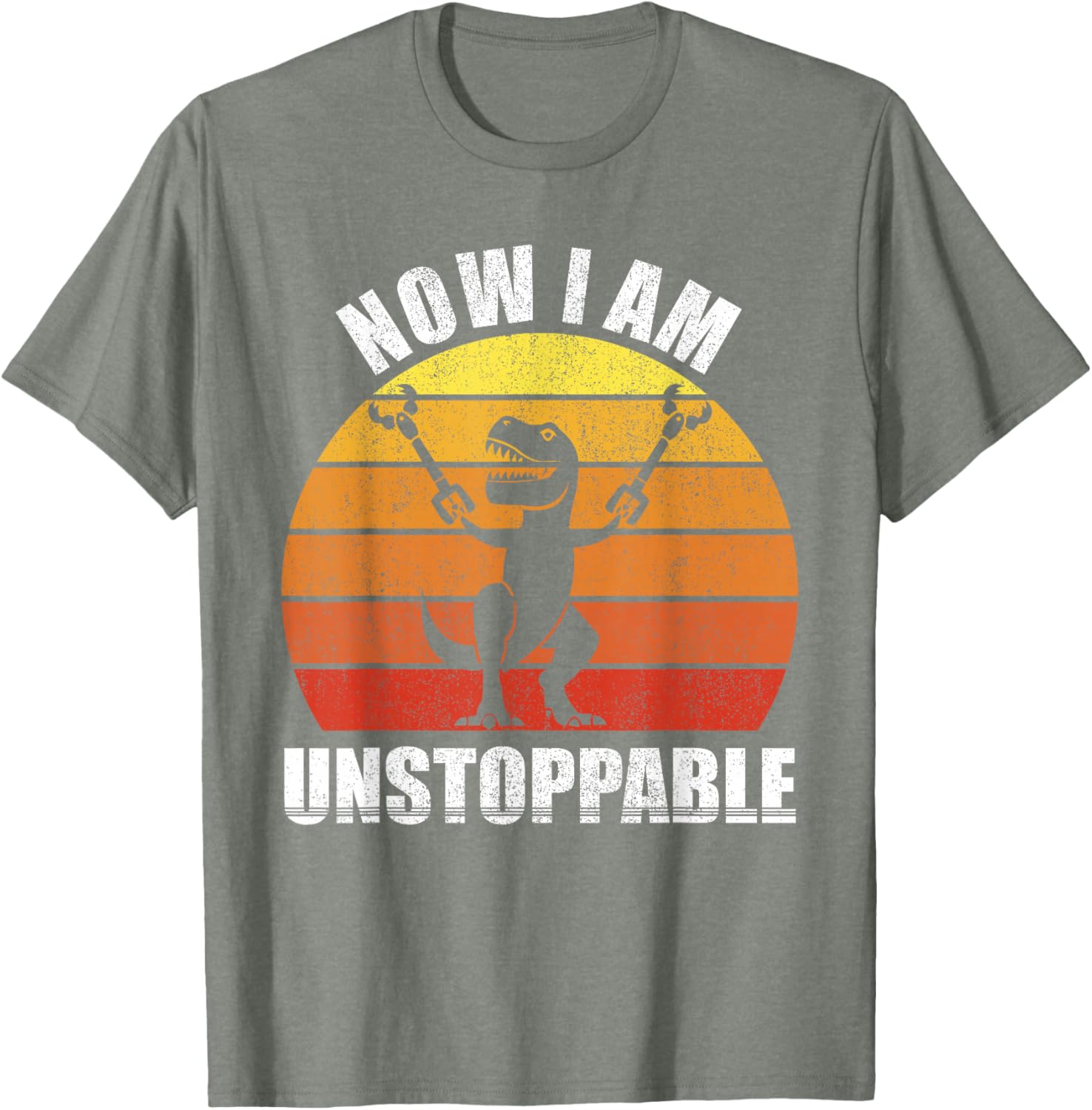 Funny Retro Unstoppable T-Rex Shirt Vintage Gift for Dino Lovers - 17