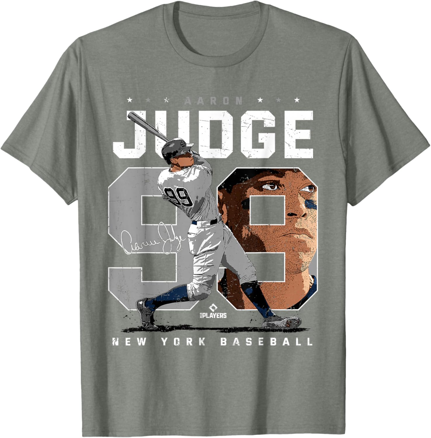 Aaron Judge Number Portrait T-Shirt New York Yankees MLB Apparel - 1