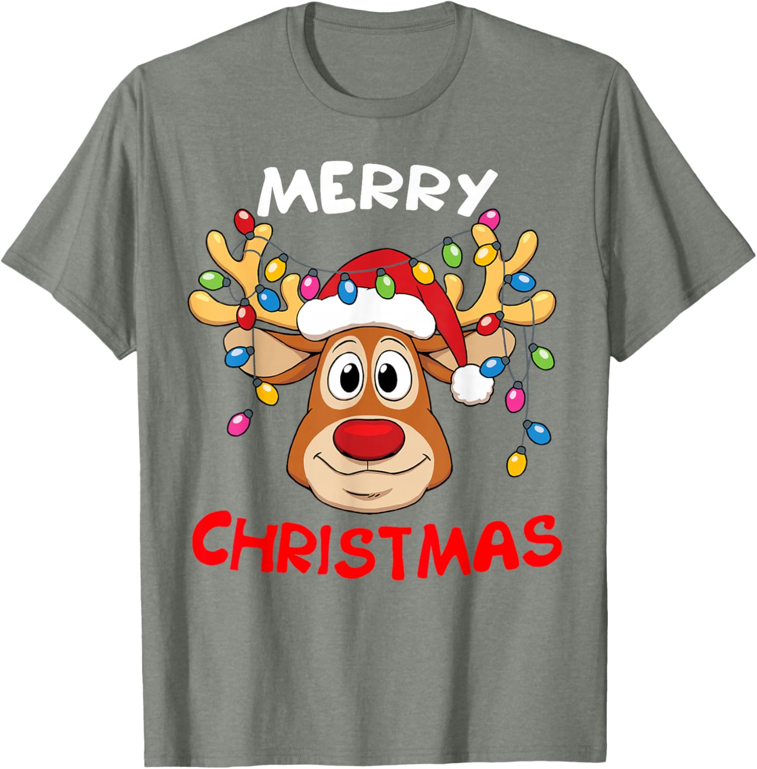 Merry Christmas Reindeer Family T-Shirt for Men and Women Fun Holiday Style - 18