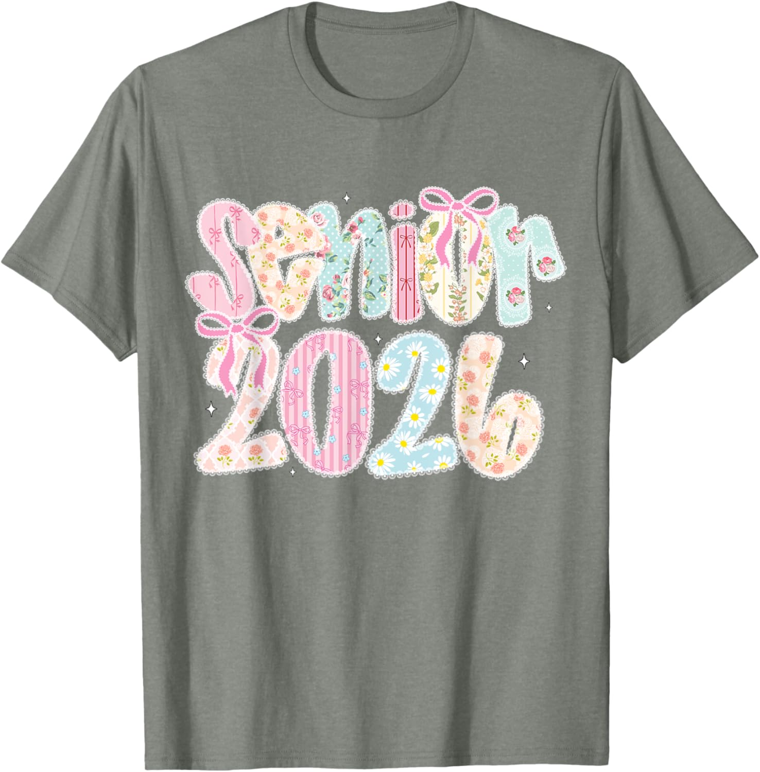 Coquette Lace Floral Pastel Graduation T-Shirt for Senior 2026 - 6