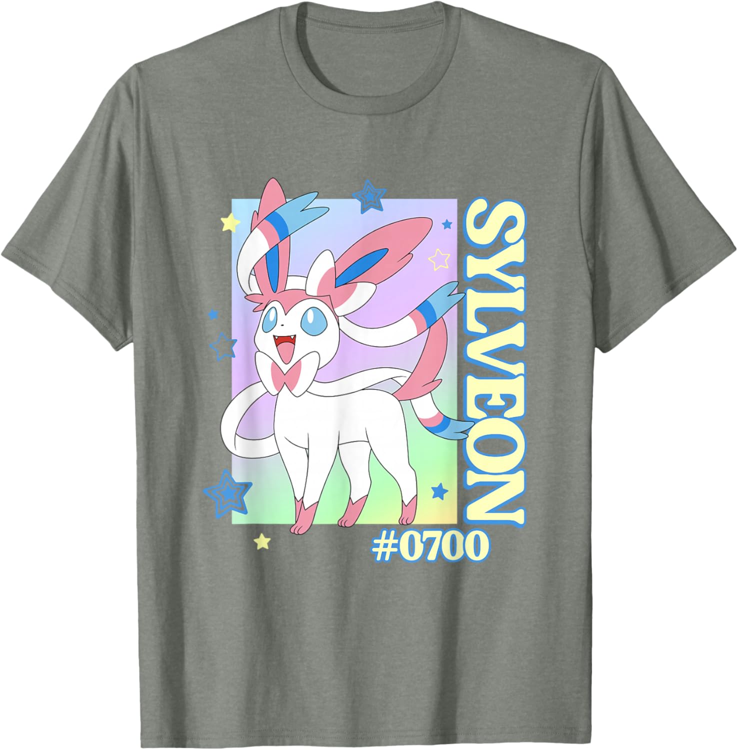 Colorful Pokemon Sylveon #0700 Unisex T-Shirt for Adults and Teens - 6