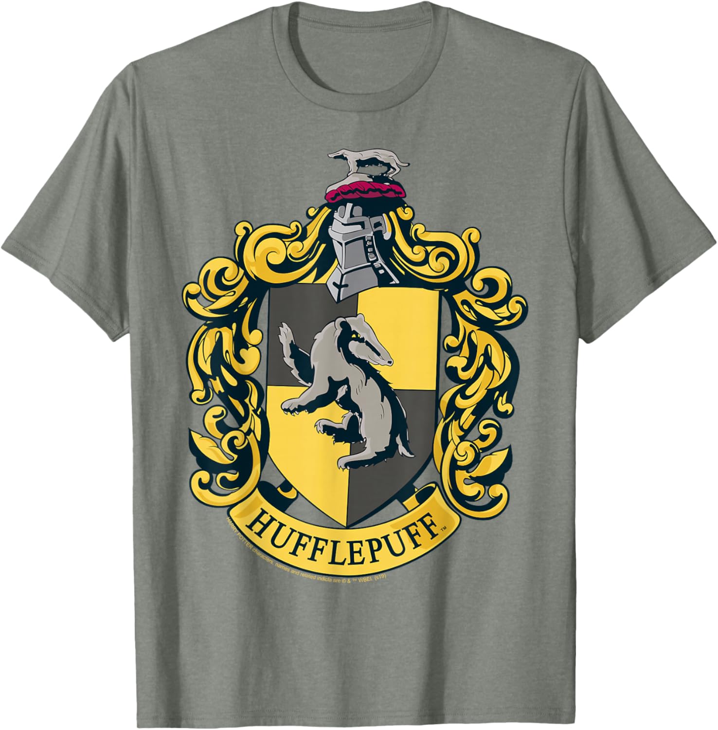 Hufflepuff House Crest T-Shirt for Harry Potter Fans - Stylish Apparel - 8