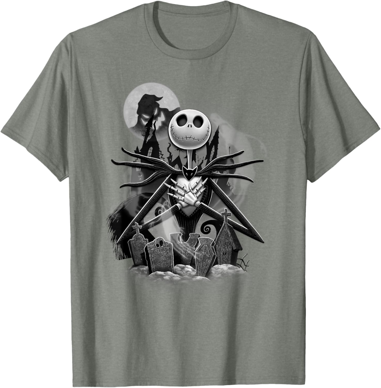 Disney Nightmare Before Christmas Jack Night Scene T-Shirt for Fans - 9