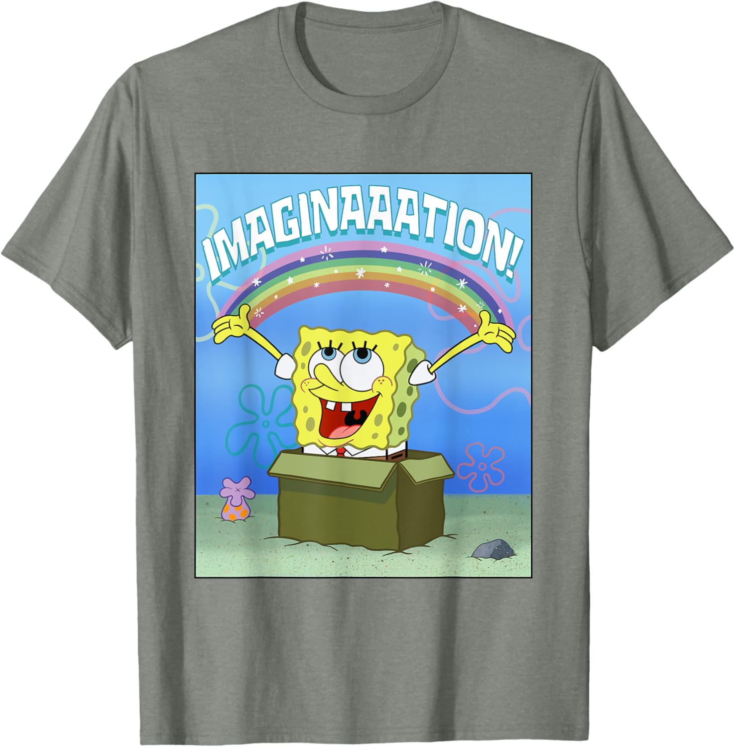 Mademark SpongeBob SquarePants Imaginaaation Box Funny T-Shirt for All Ages - 24