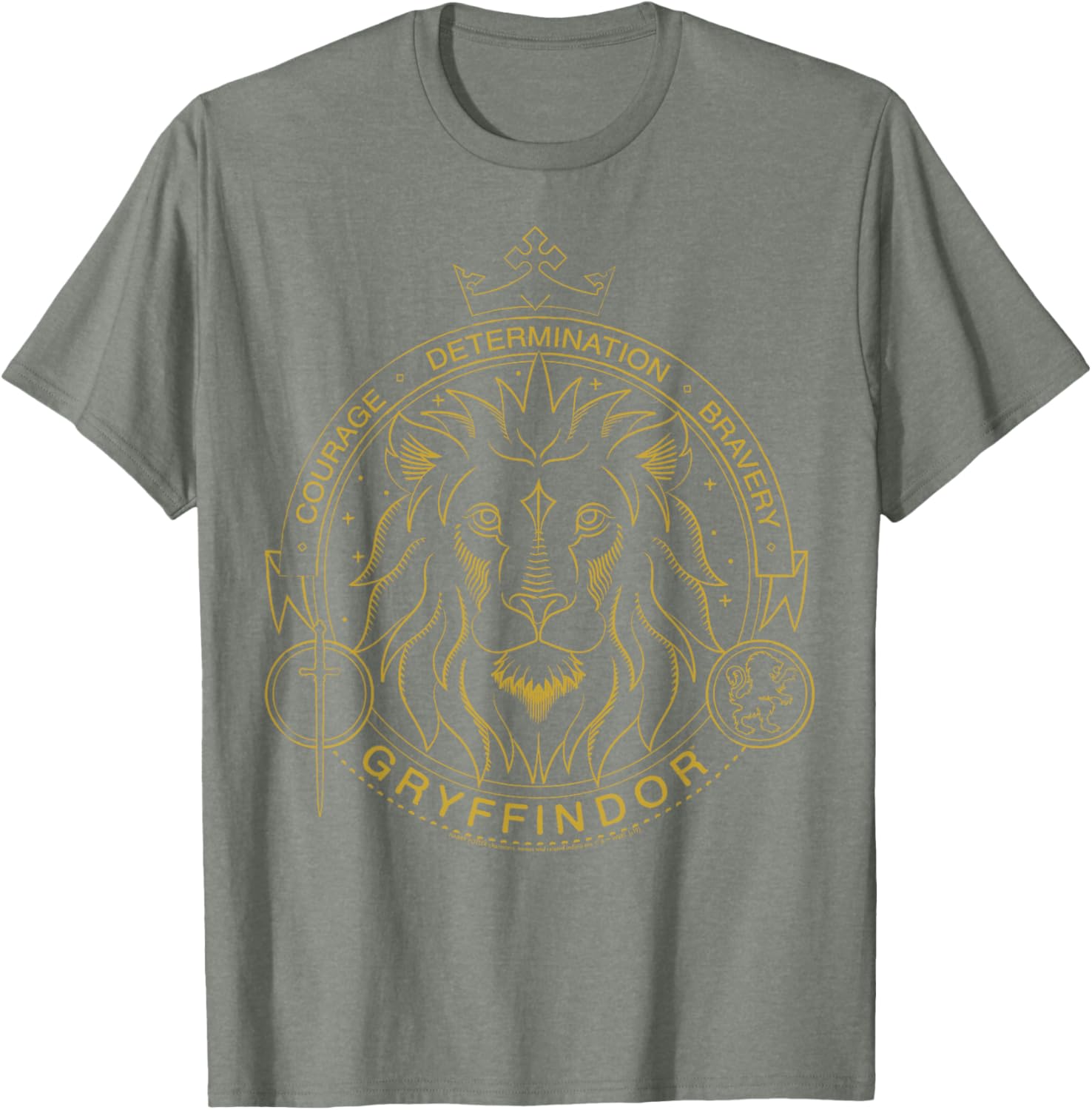 Harry Potter Gryffindor Lion Symbol Line Art T-Shirt for Fans - 3