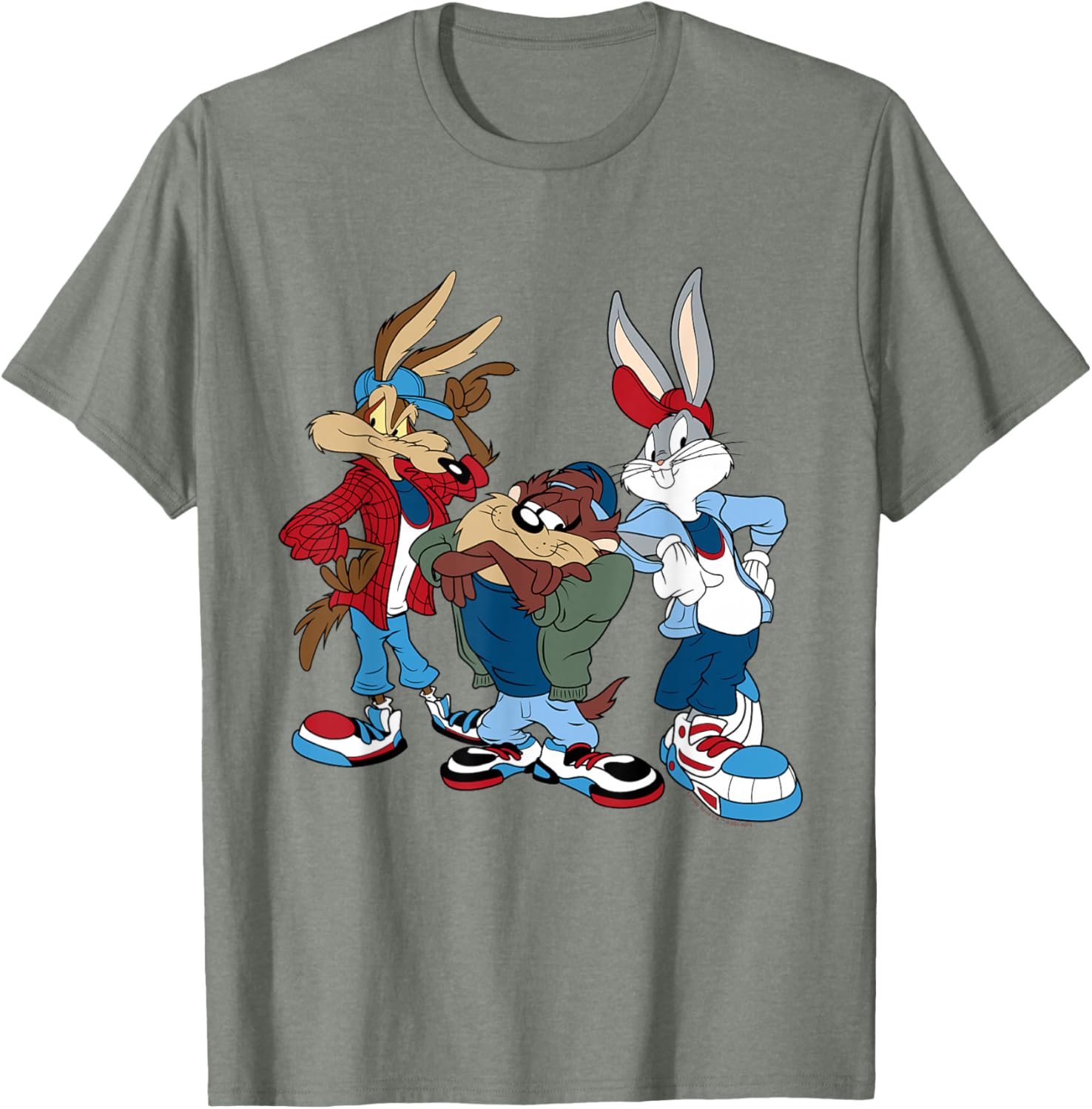 Looney Tunes T-Shirt featuring Wiley, Bugs, and Taz - Fun Cartoon Apparel - 14