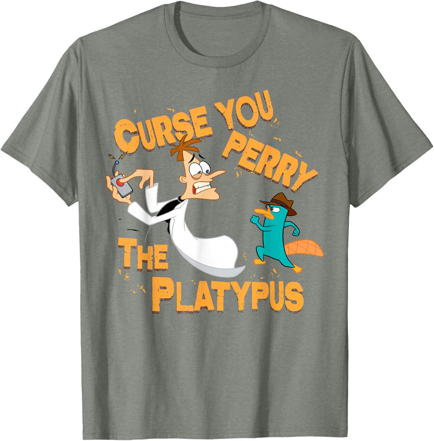 Disney Phineas and Ferb Curse You Graphic T-Shirt for Fun Fans - 9