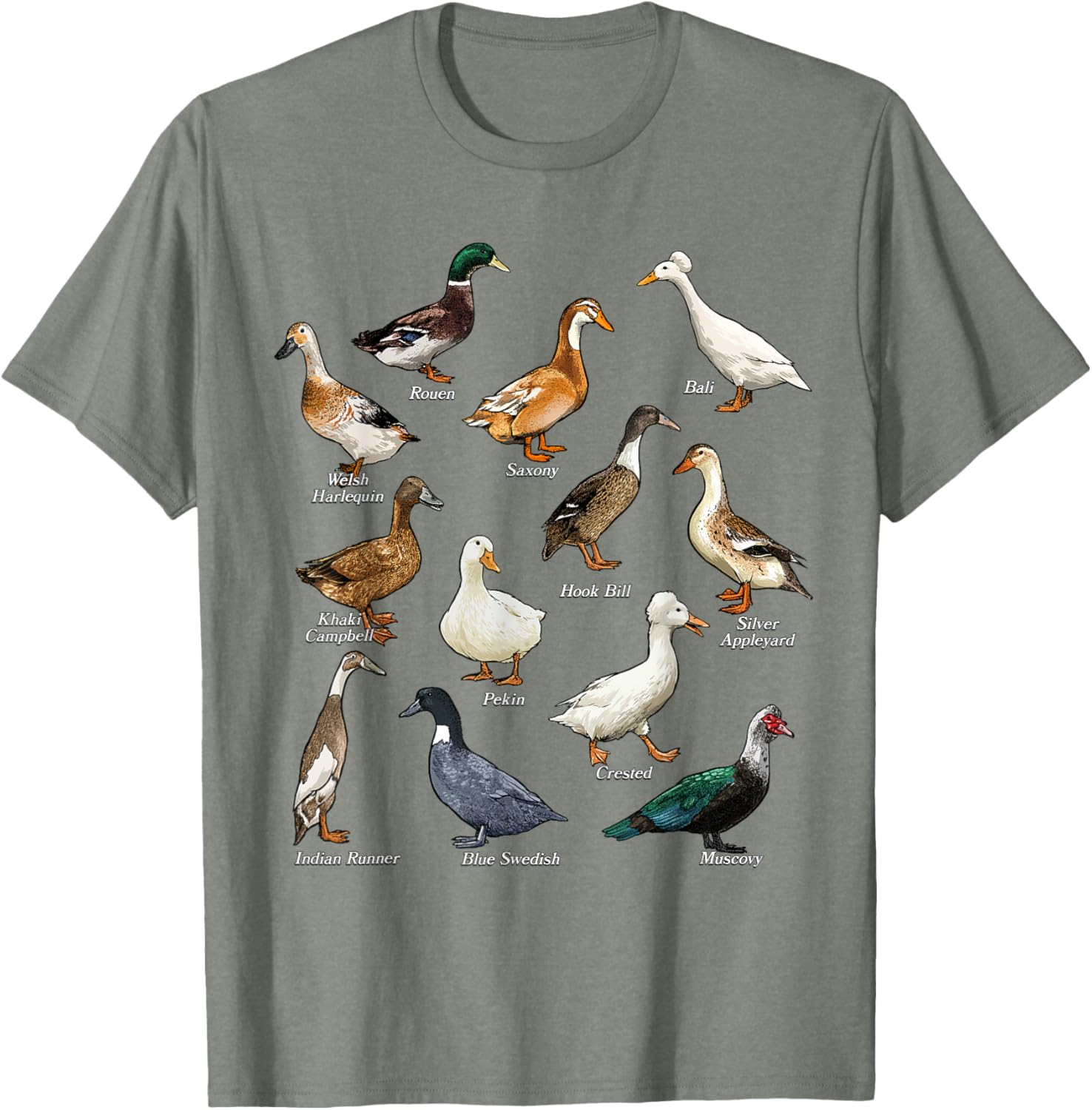 Types of Duck Waterfowl T-Shirt for Duck Lovers and Nature Enthusiasts - 24