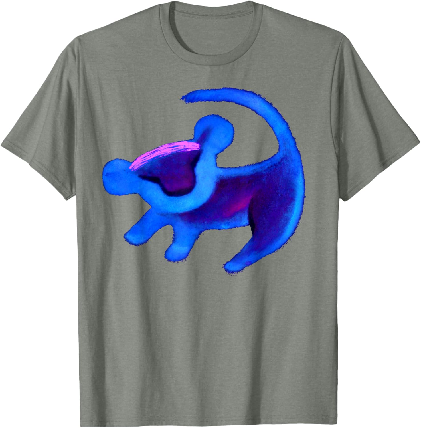 Discover the Disney Lion King Simba Cave Painting Blue T-Shirt for Fans - 9