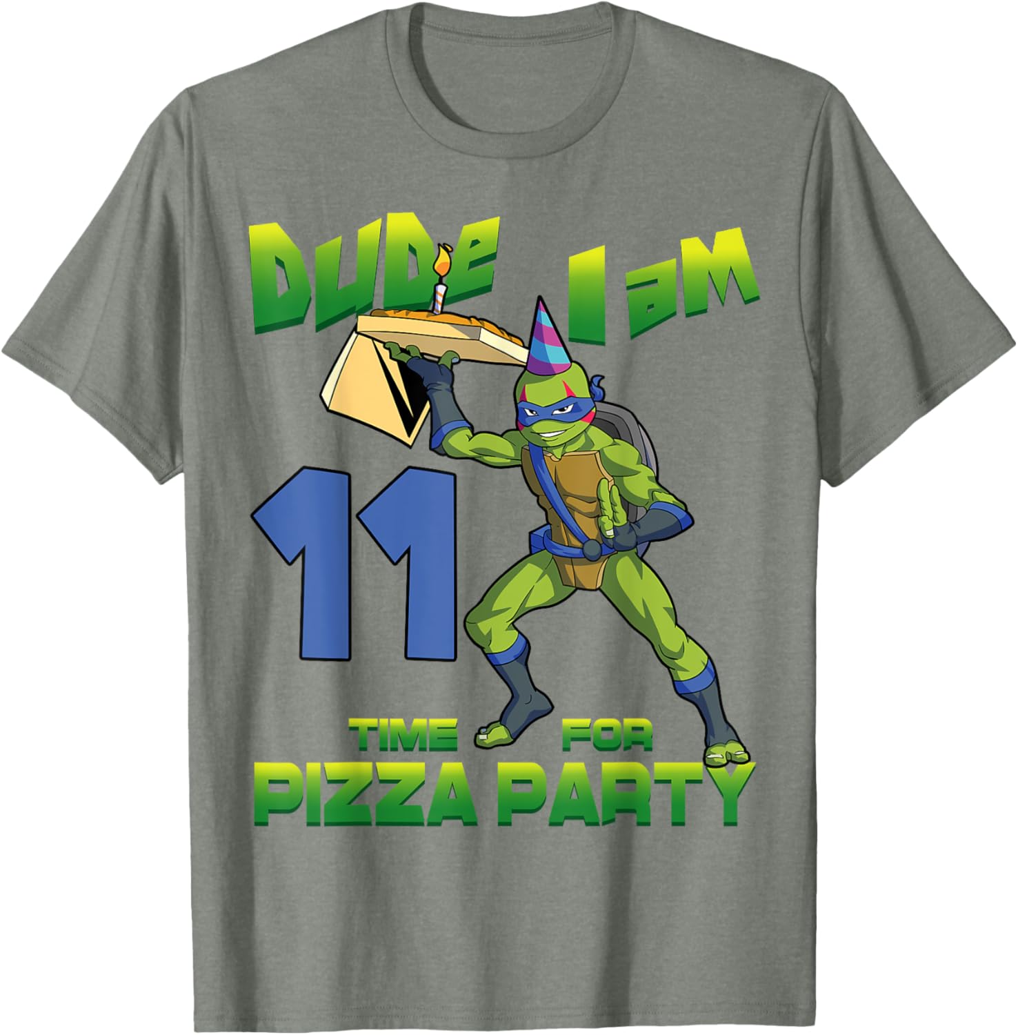 Mademark TMNT Leo Pizza Birthday T-Shirt for 11 Year Olds - 7