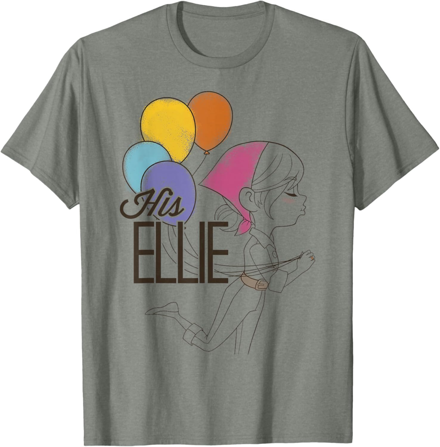 Disney Pixar Up Ellie Balloons Graphic T-Shirt for Fun Casual Wear - 5