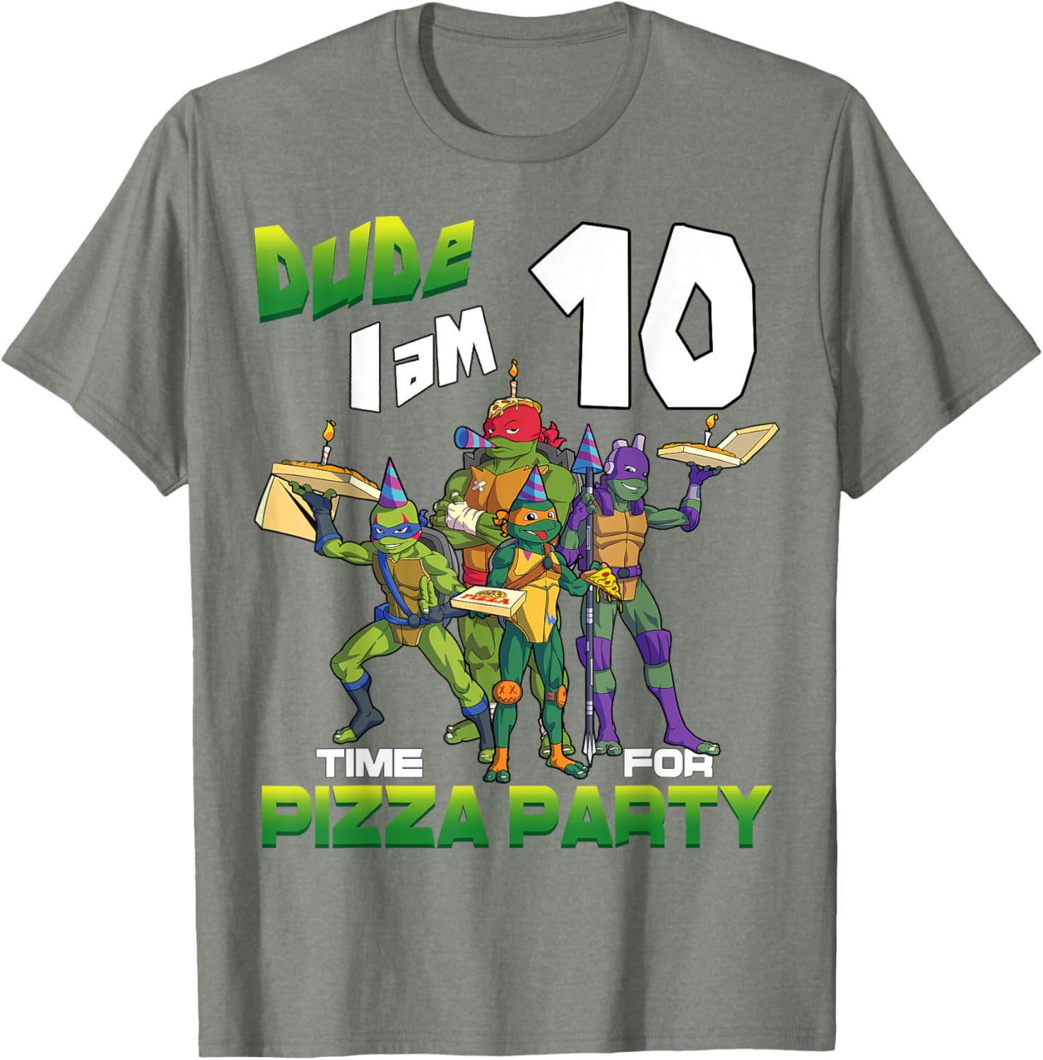 Mademark TMNT Pizza Birthday T-Shirt for 10 Year Olds - Fun Kids Tee - 11