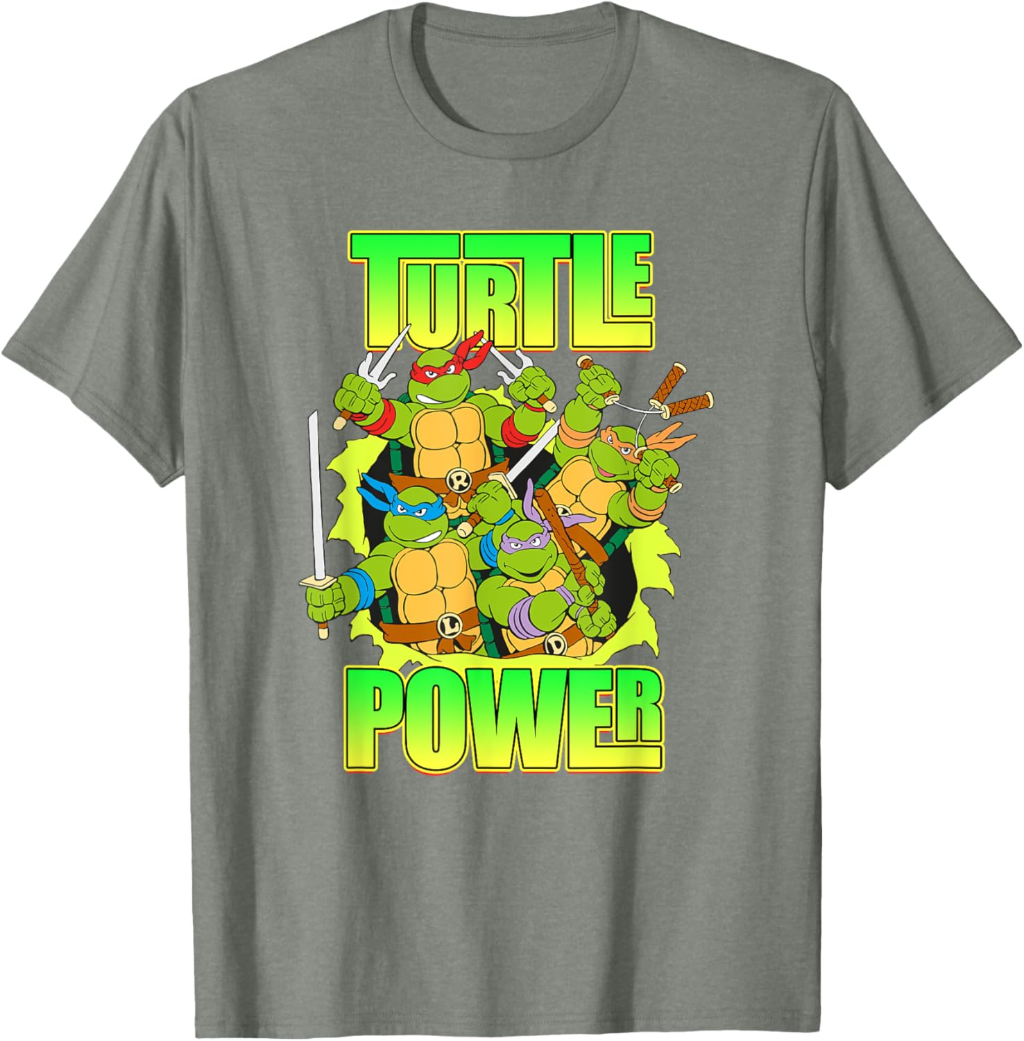 Mademark Teenage Mutant Ninja Turtles Retro Turtle Power T-Shirt - 11