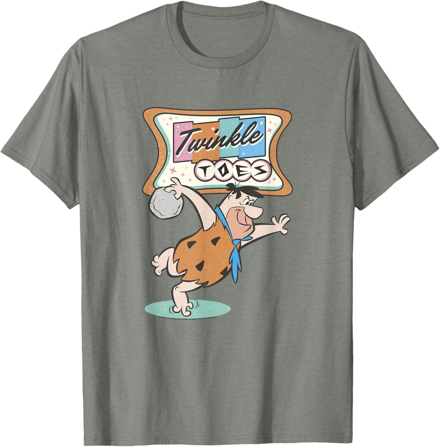 Flintstones Fred Flintstone Twinkle Toes Bowling Alley T-Shirt - 2