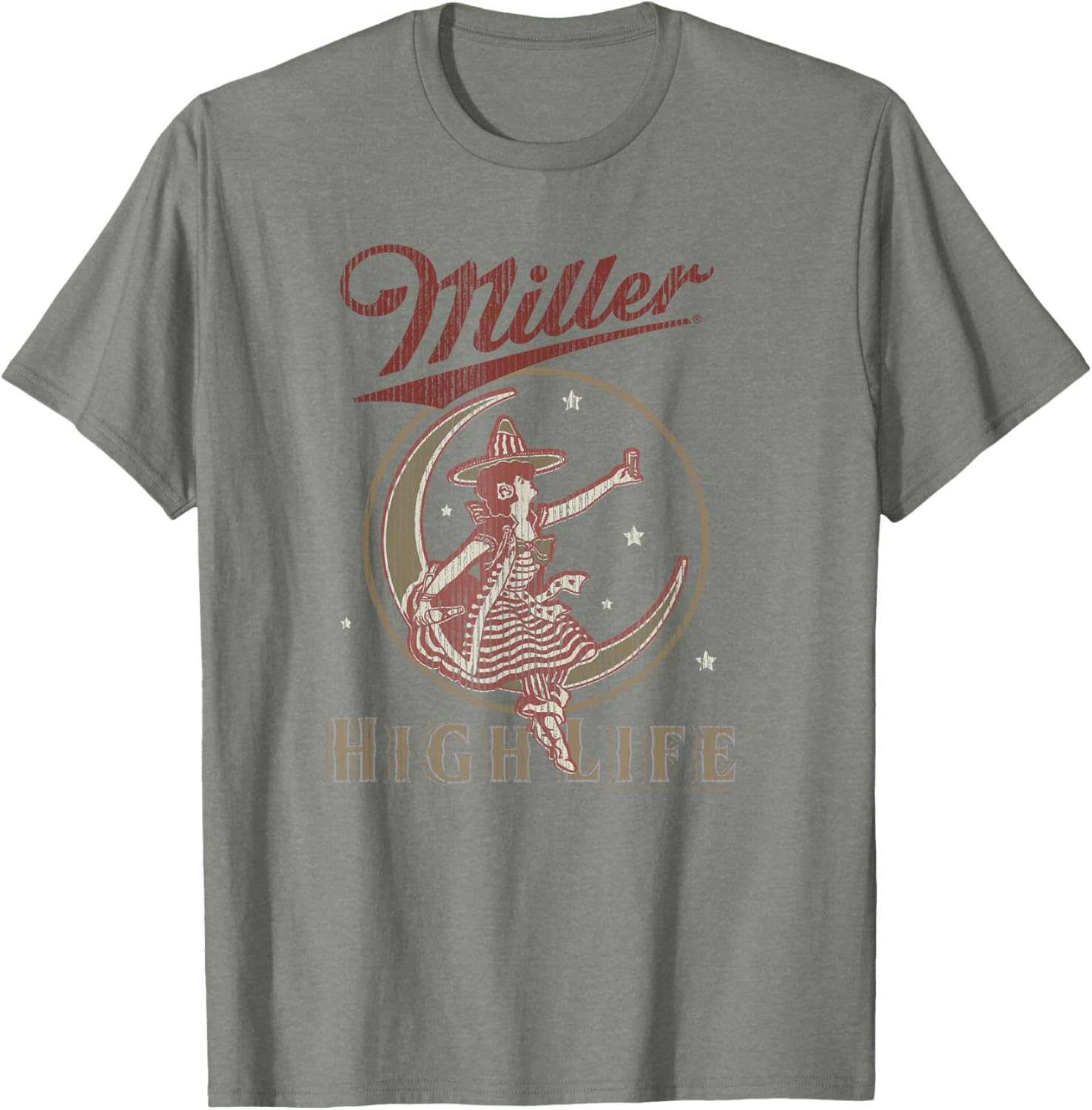 Coors Miller High Life Vintage Moon Logo T-Shirt for Classic Style - 7