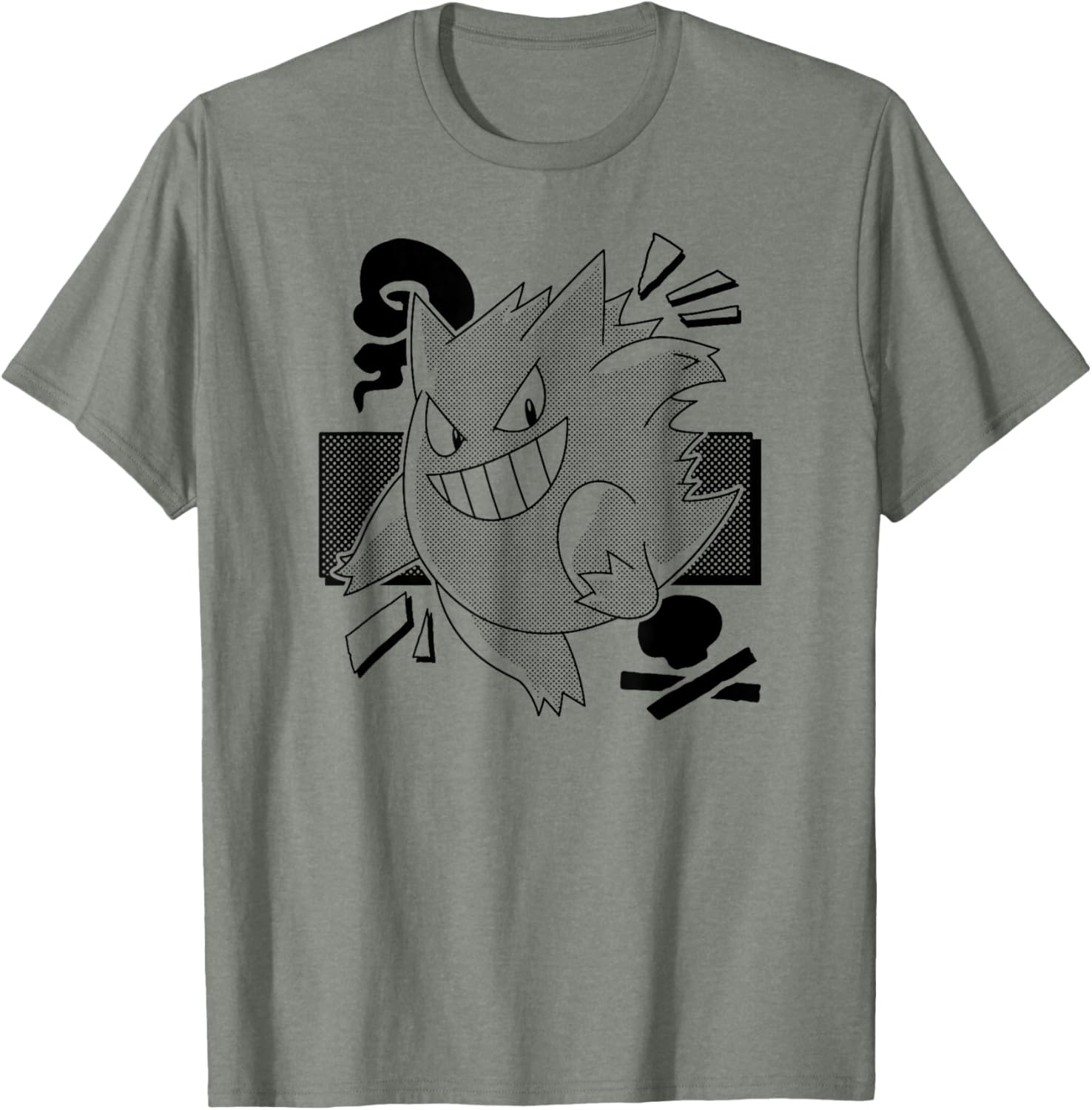 Cool Gengar Manga T-Shirt for Pokémon Fans - Stylish Apparel and Gifts - 7